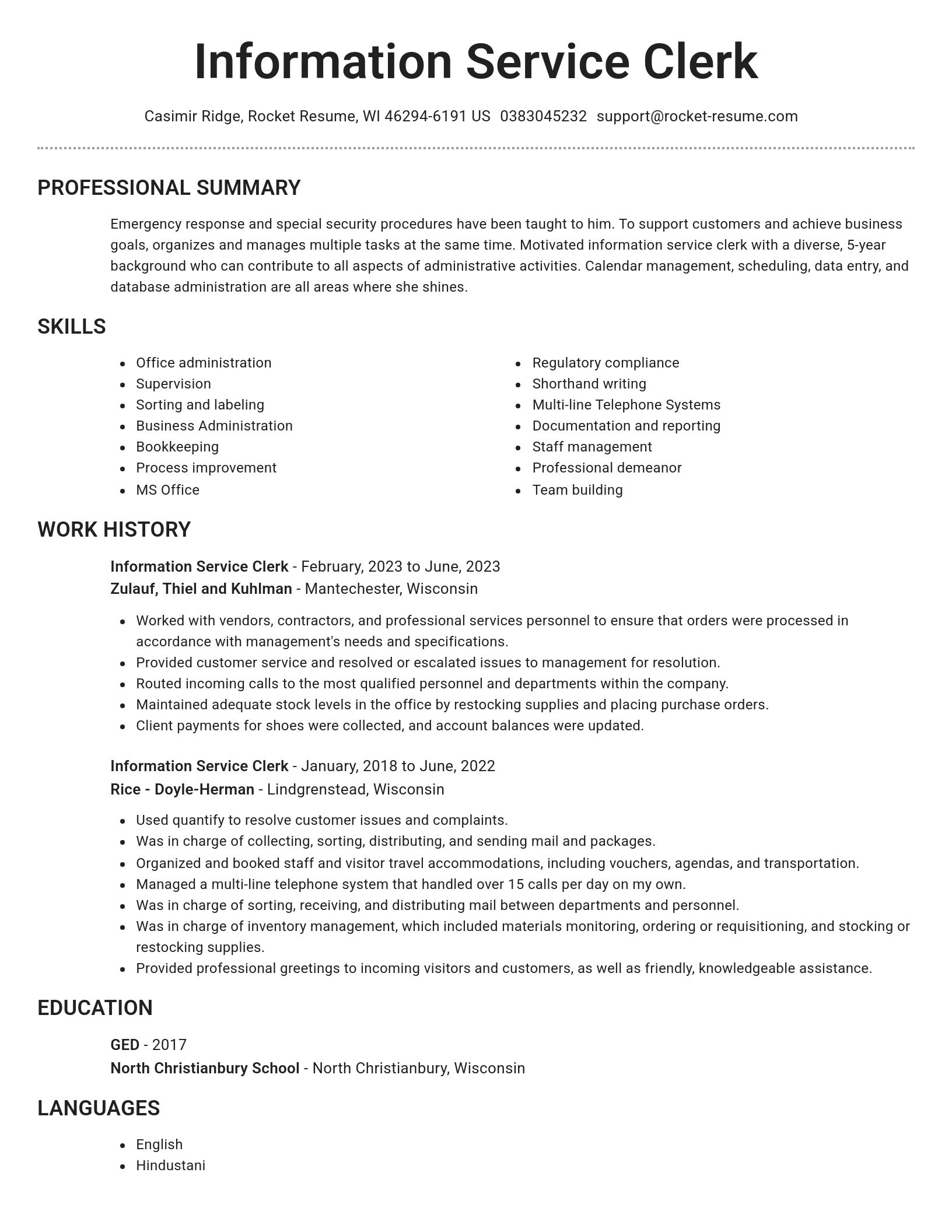 Brilliant resume template