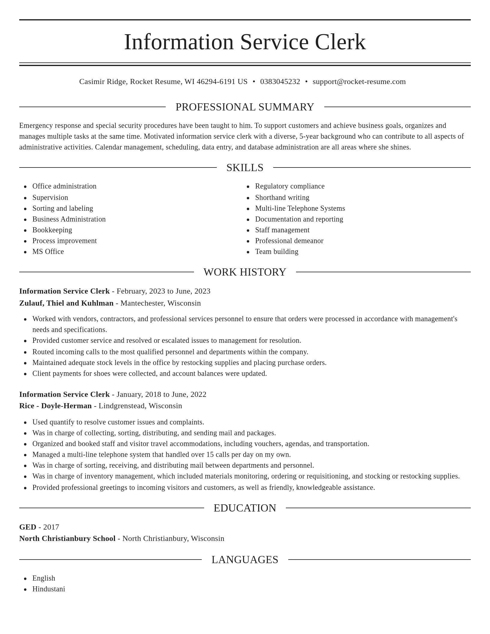 Elegant resume template