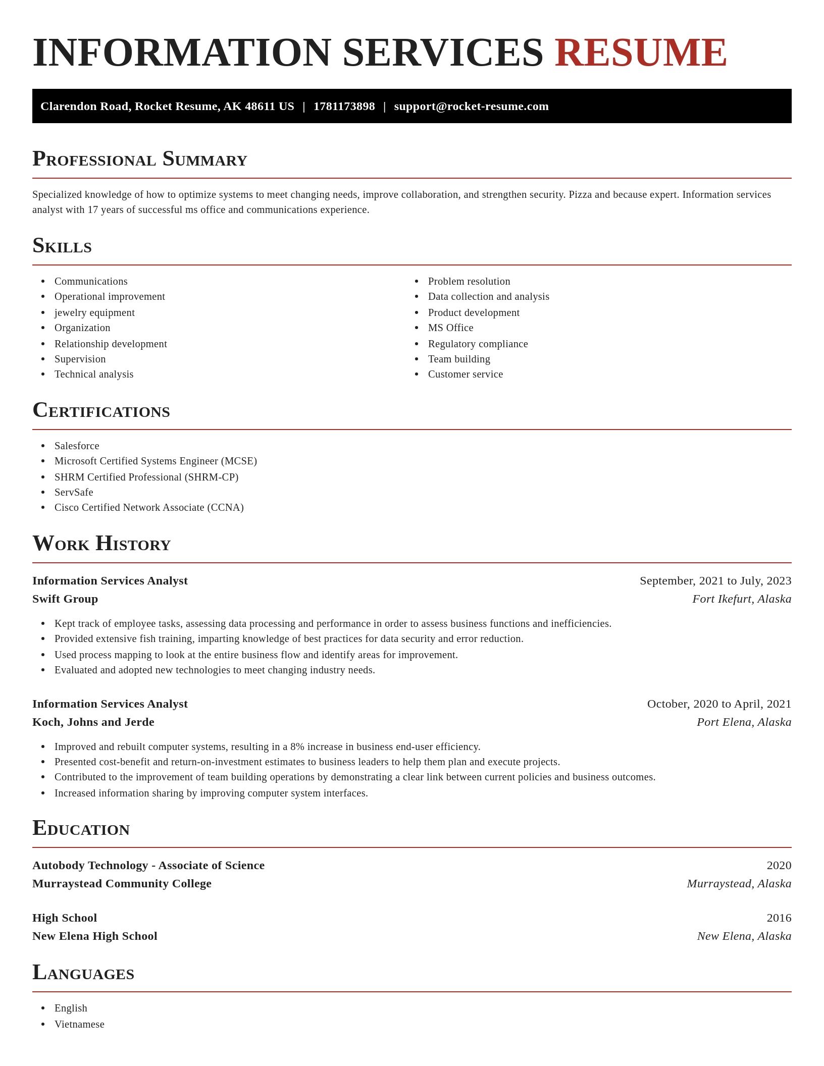 Exquisite resume template