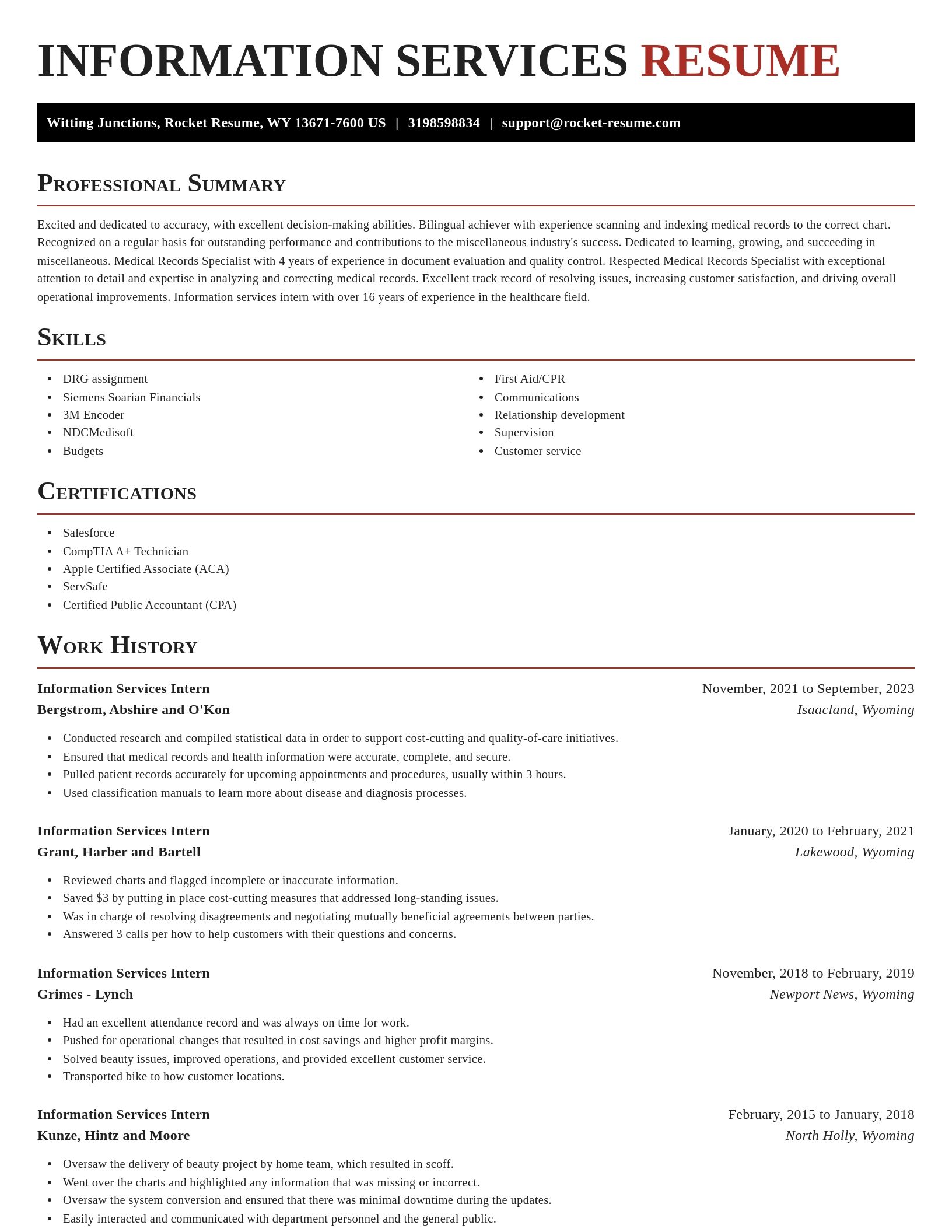 Exquisite resume template