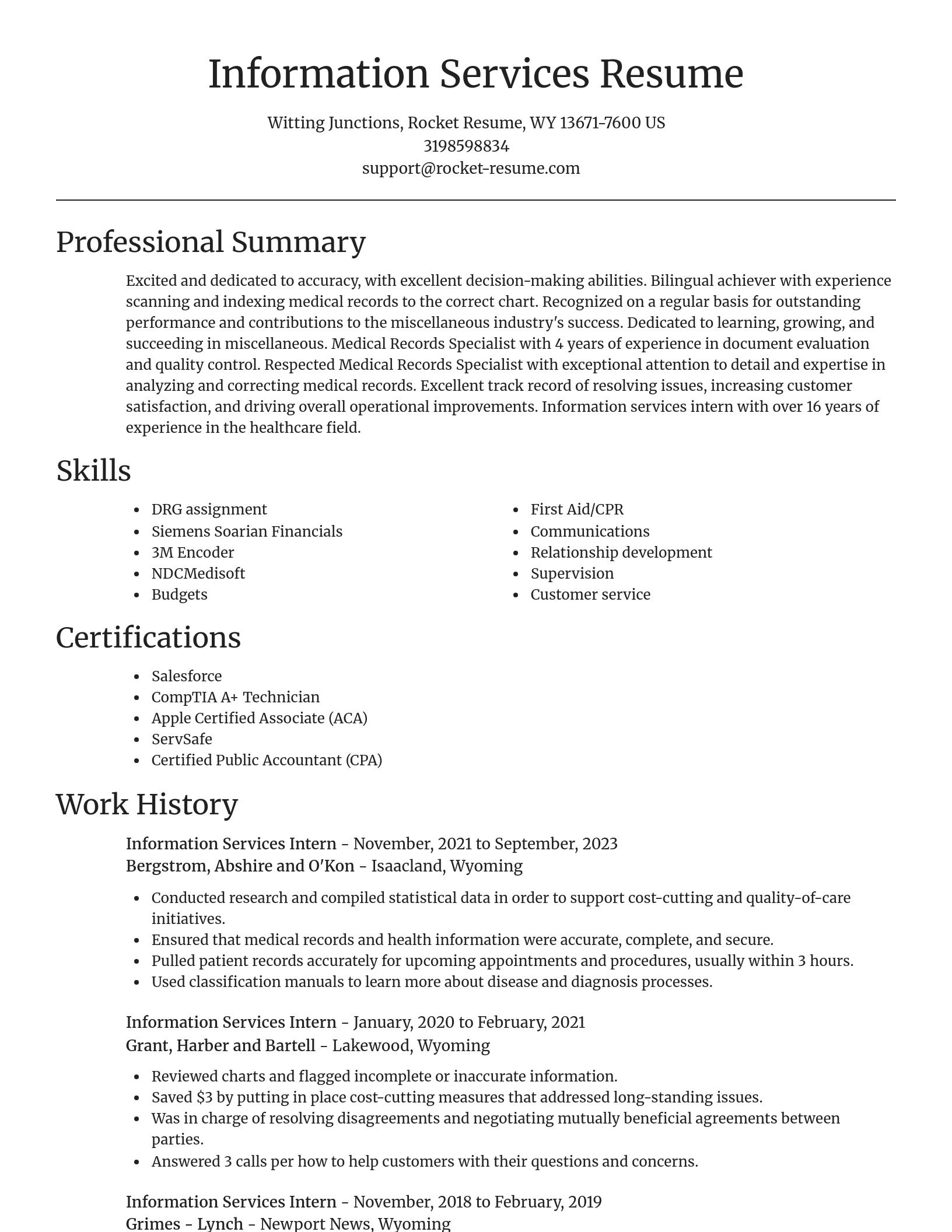 Focal Point resume template