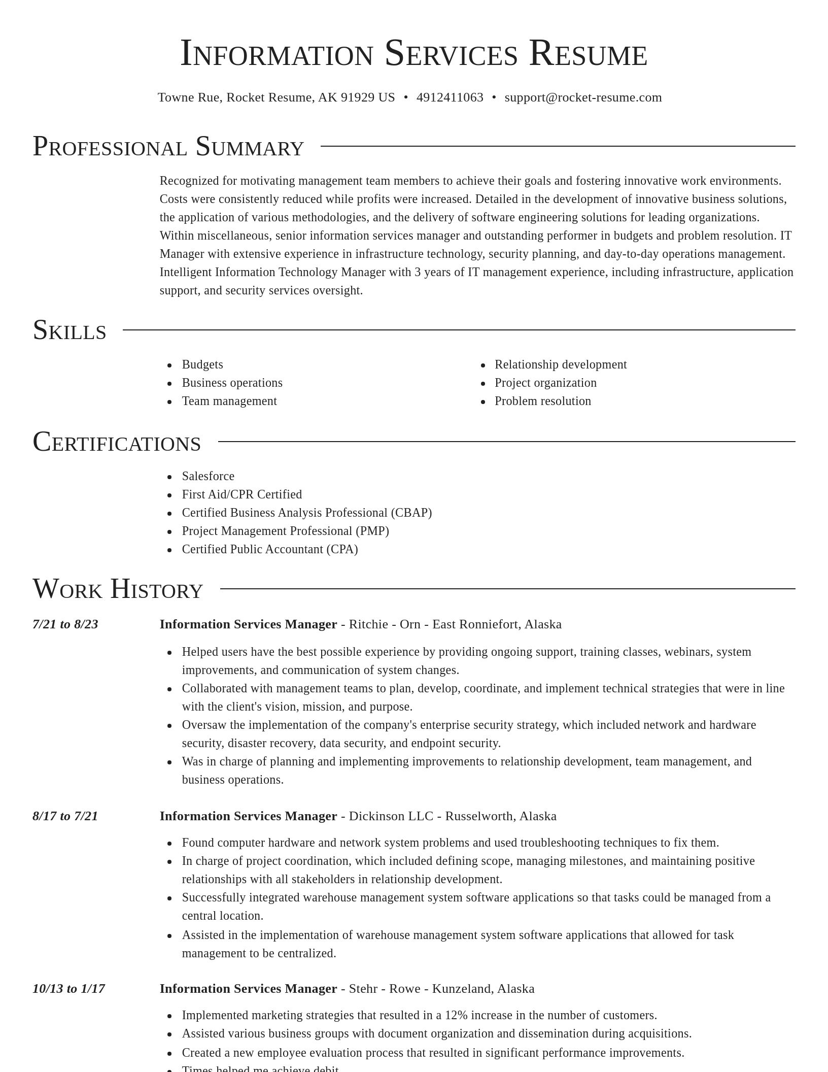 Director resume template