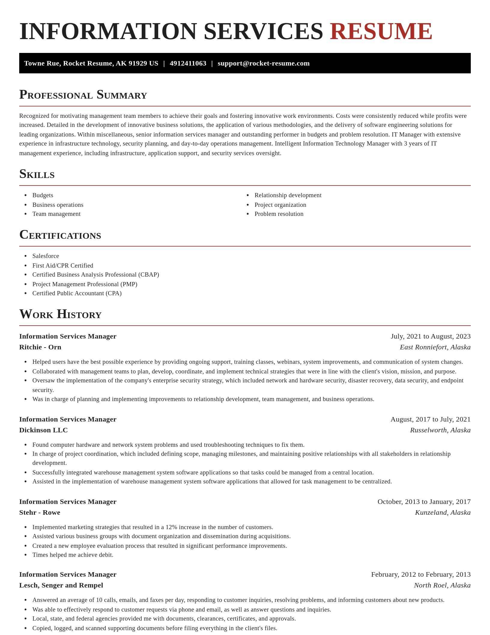 Exquisite resume template