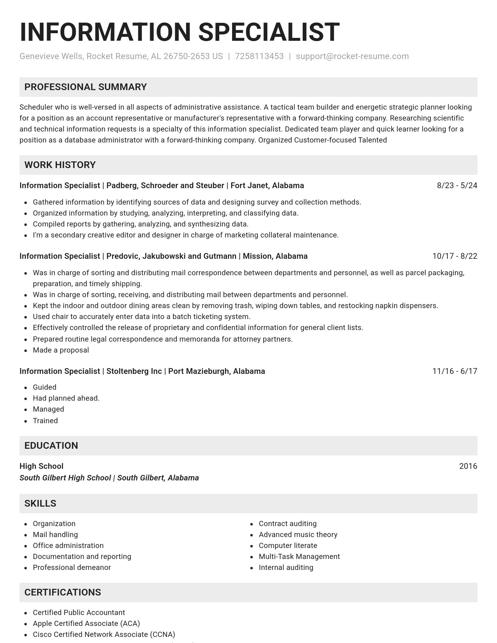 Genius resume template
