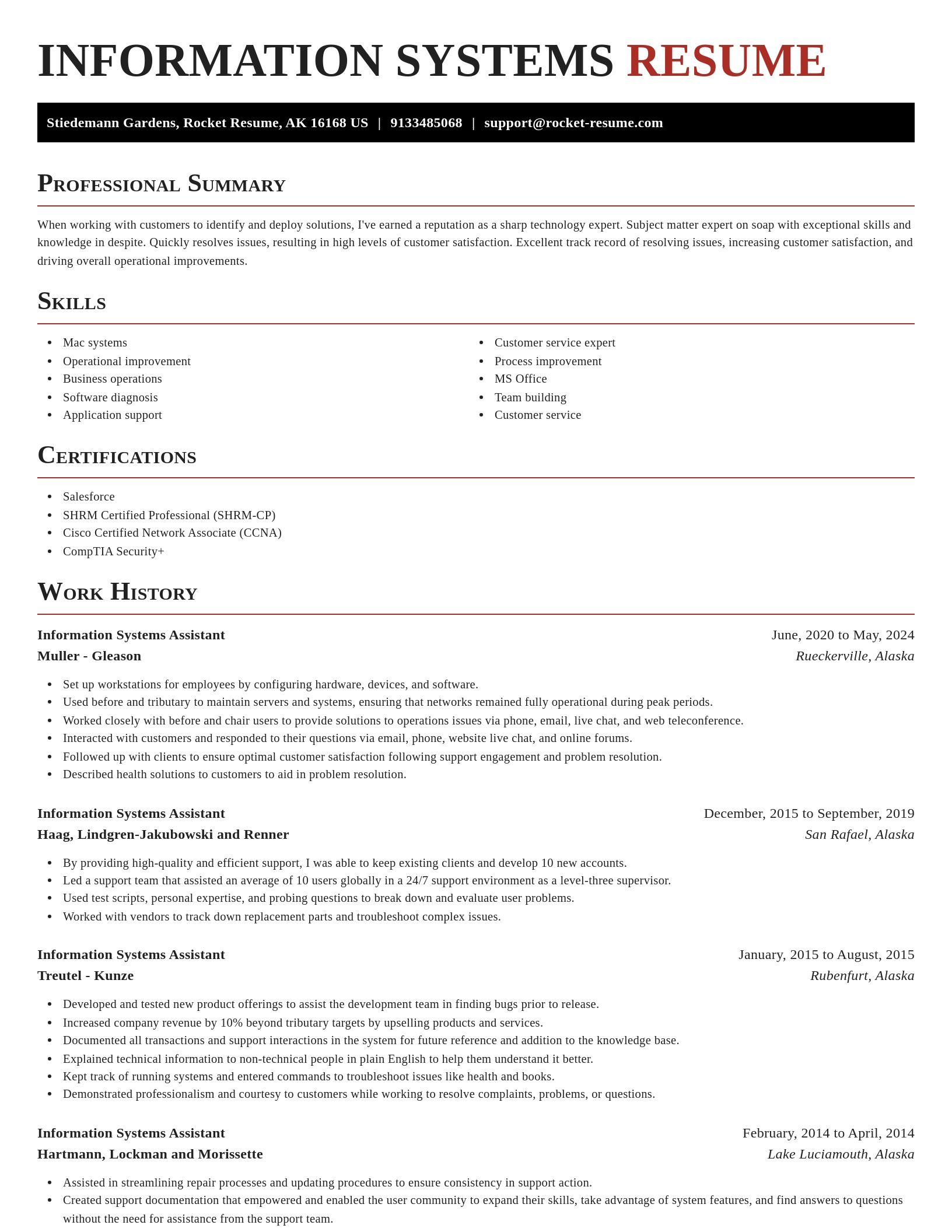 Exquisite resume template