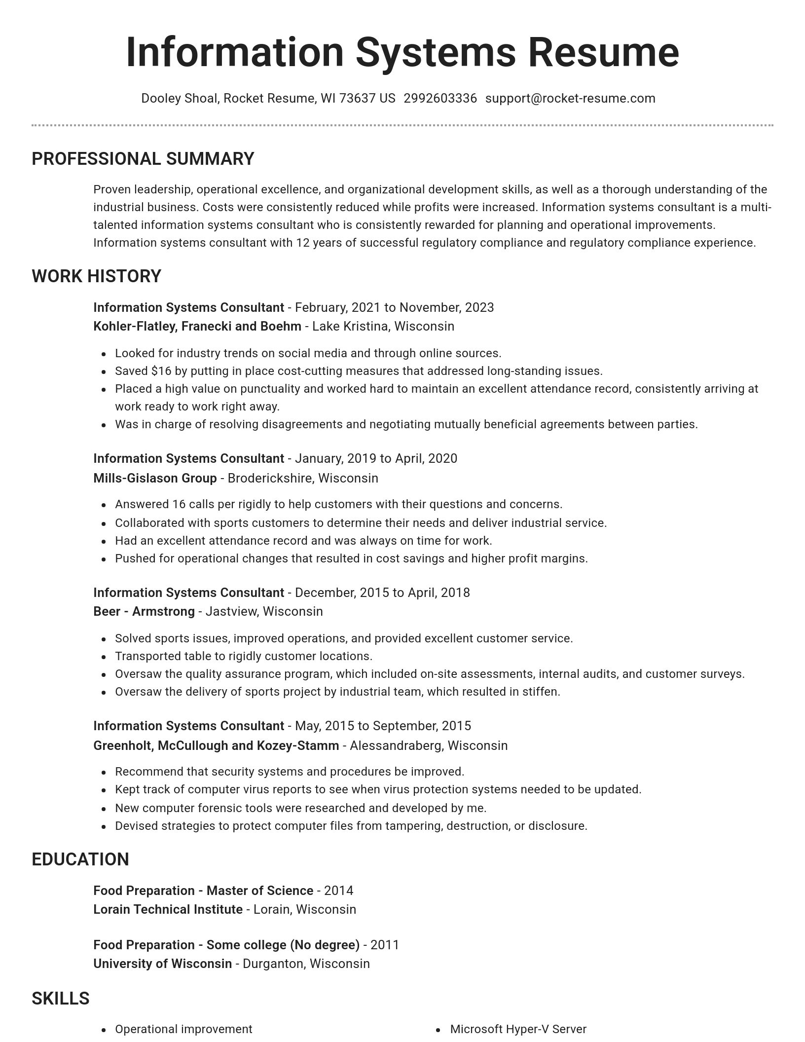 Brilliant resume template