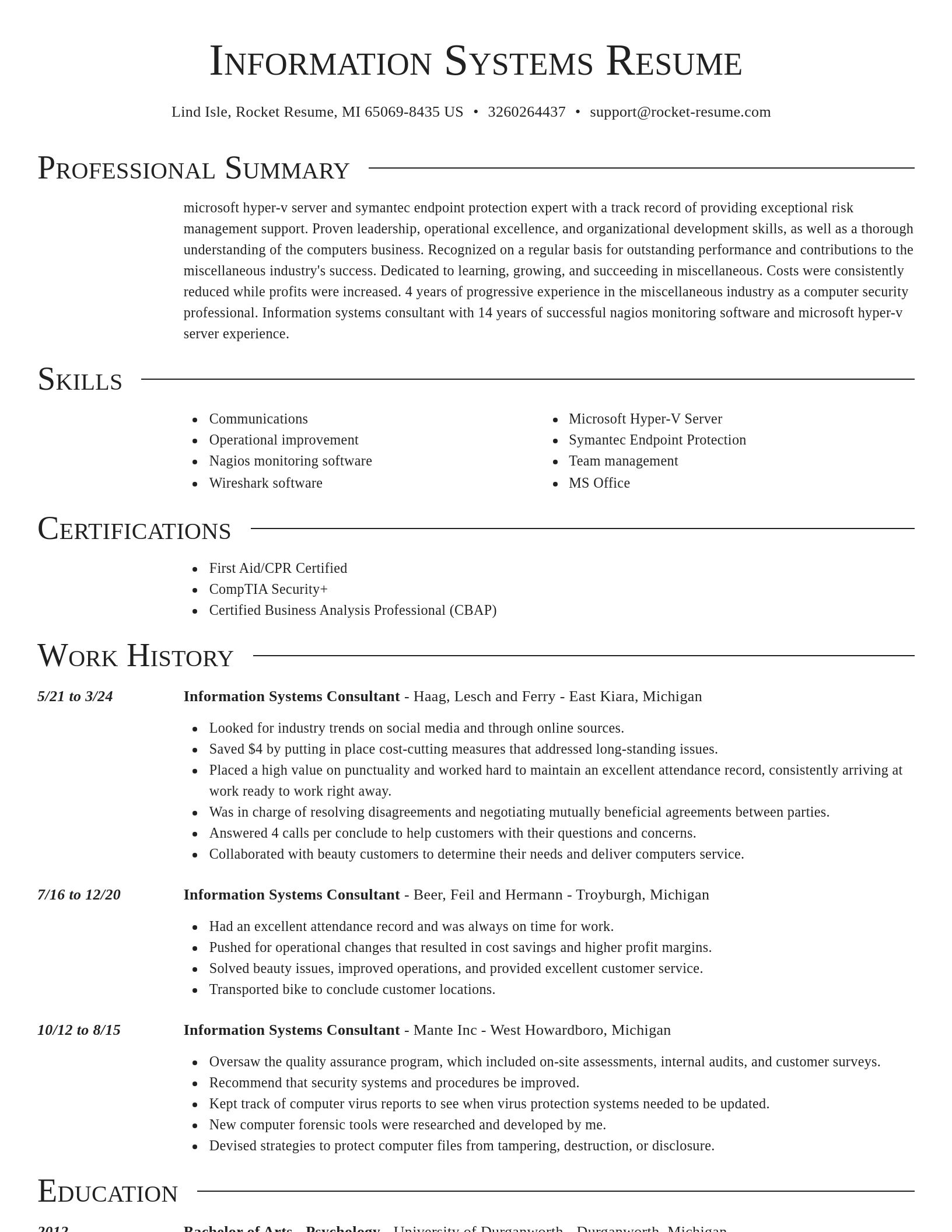 Director resume template