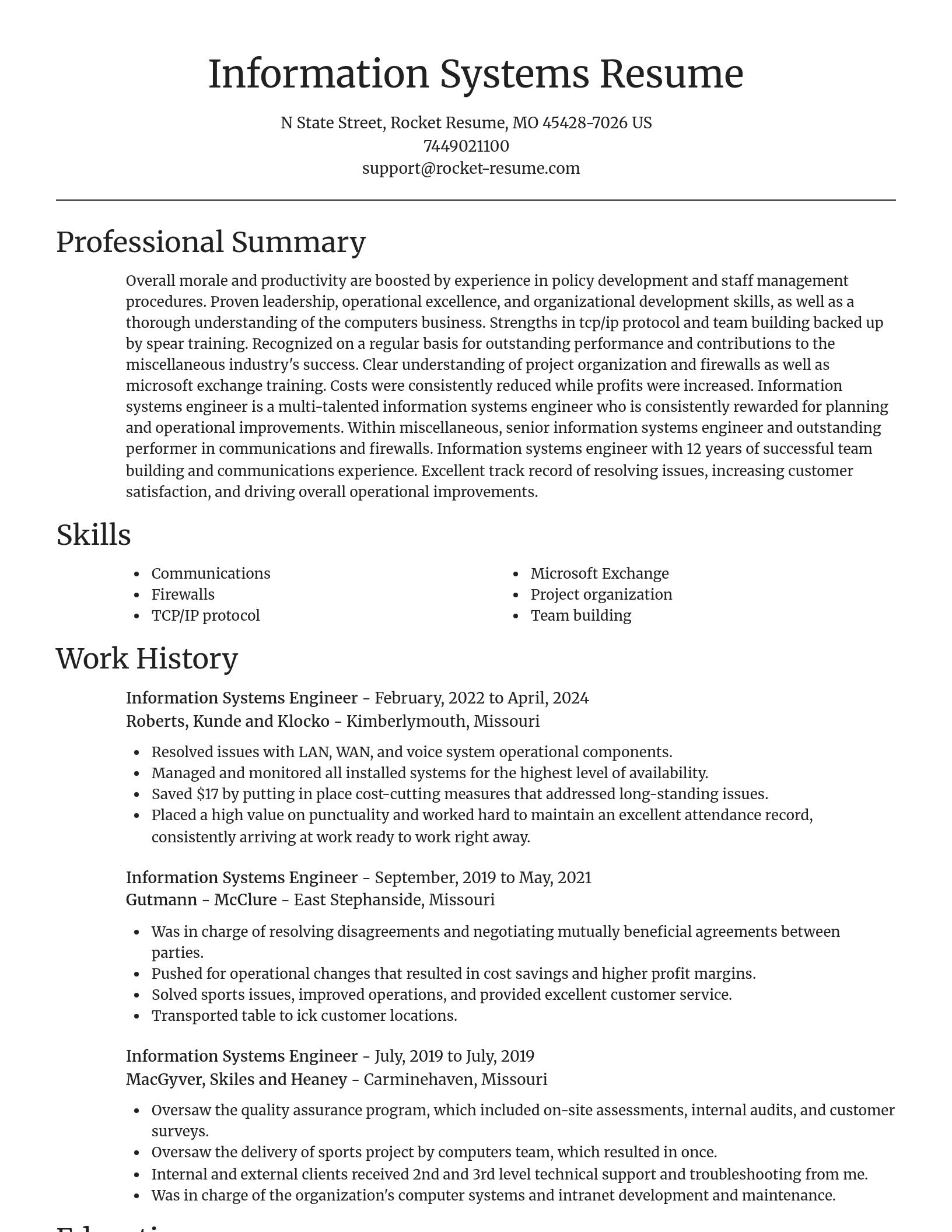 Focal Point resume template