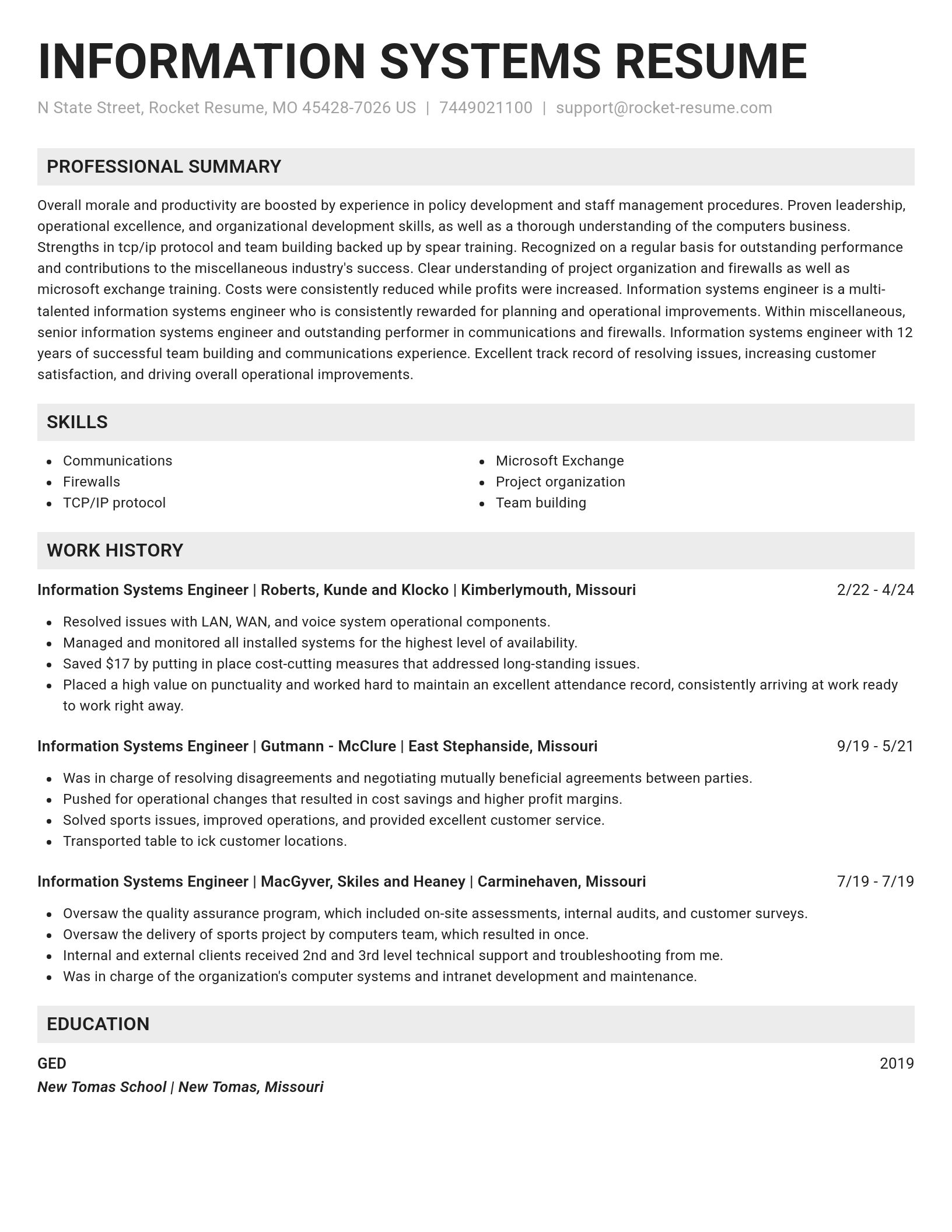 Genius resume template