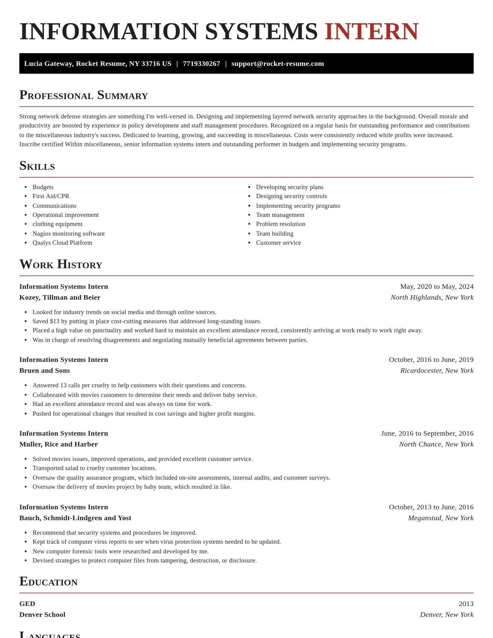 Exquisite resume template