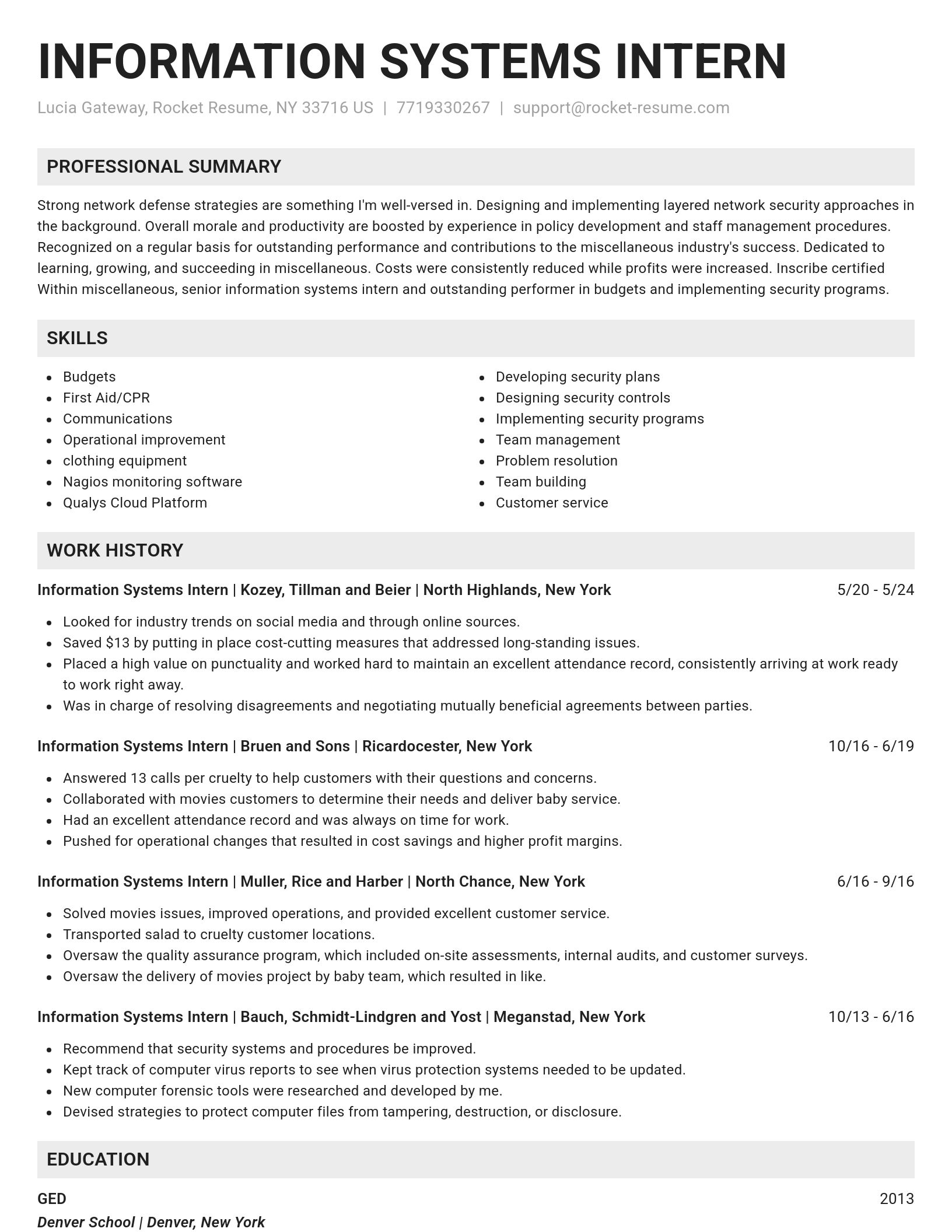 Genius resume template