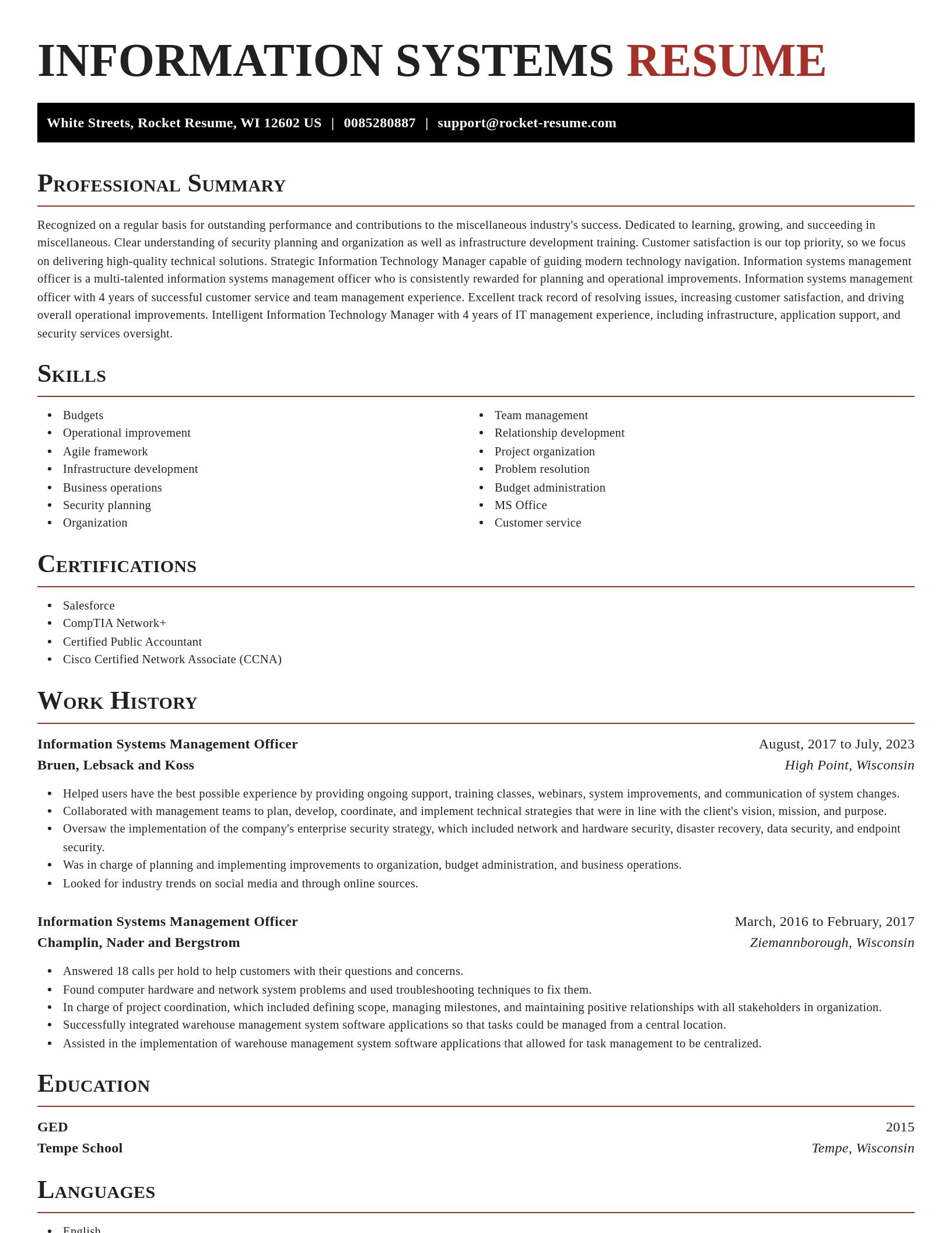 Exquisite resume template