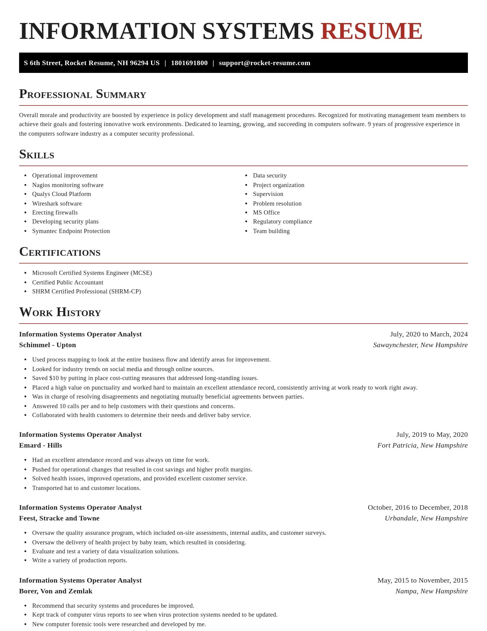 Exquisite resume template