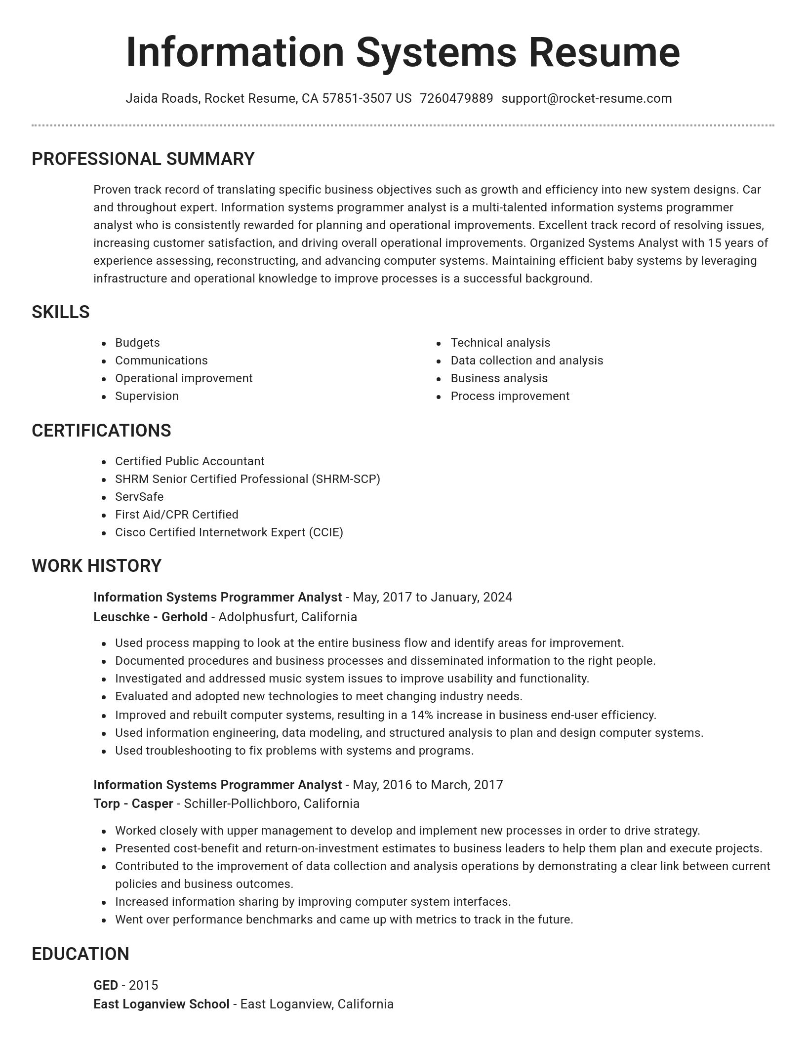 Brilliant resume template