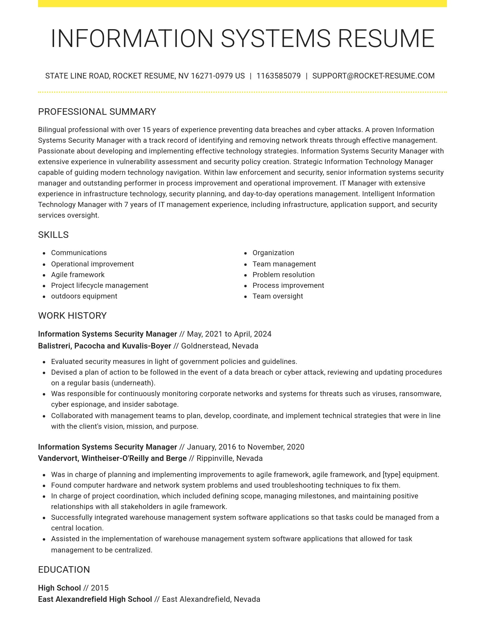 Grand resume template