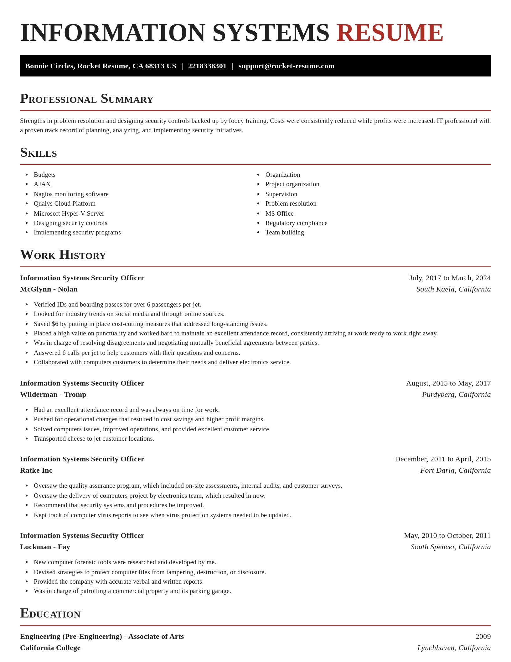 Exquisite resume template