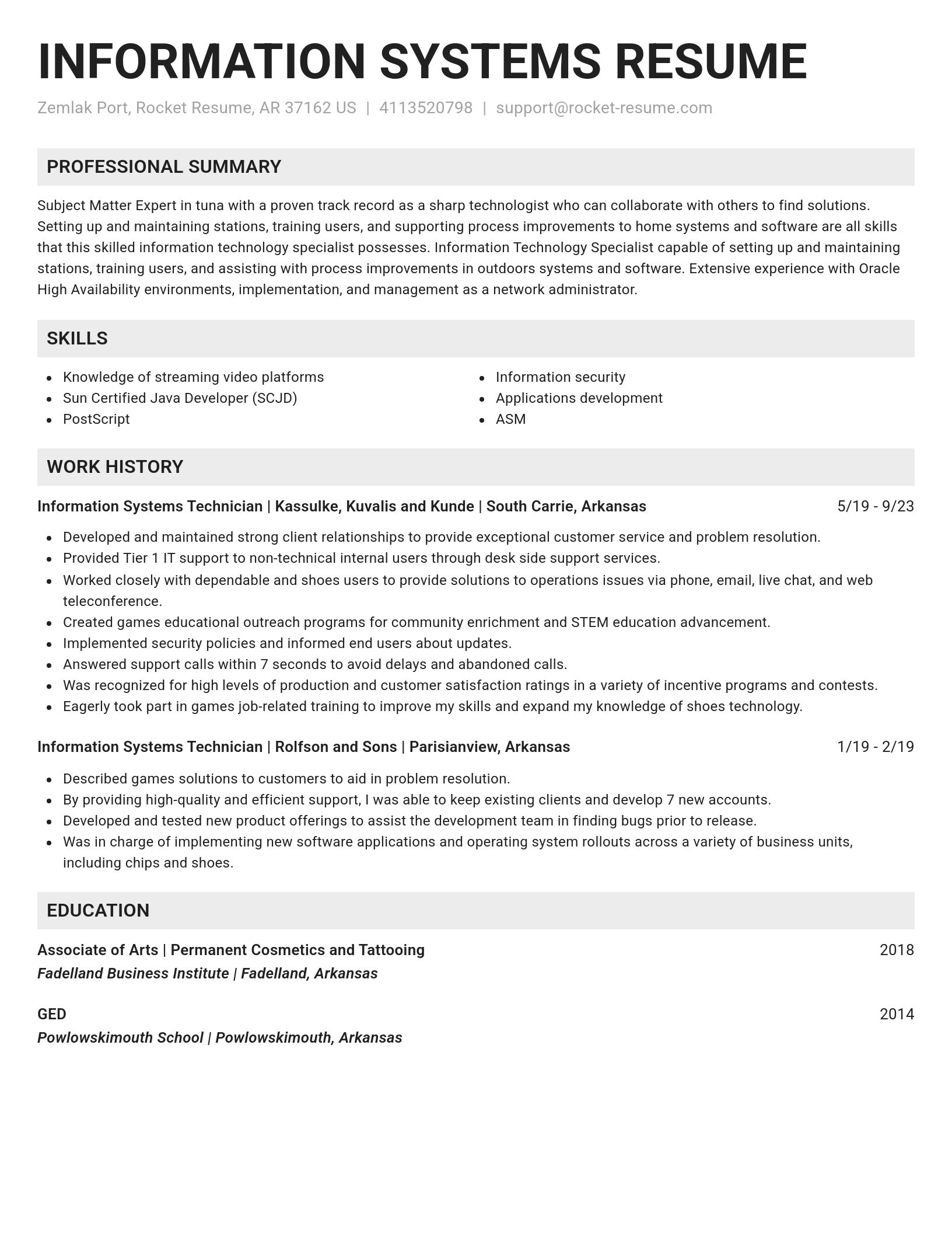 Genius resume template