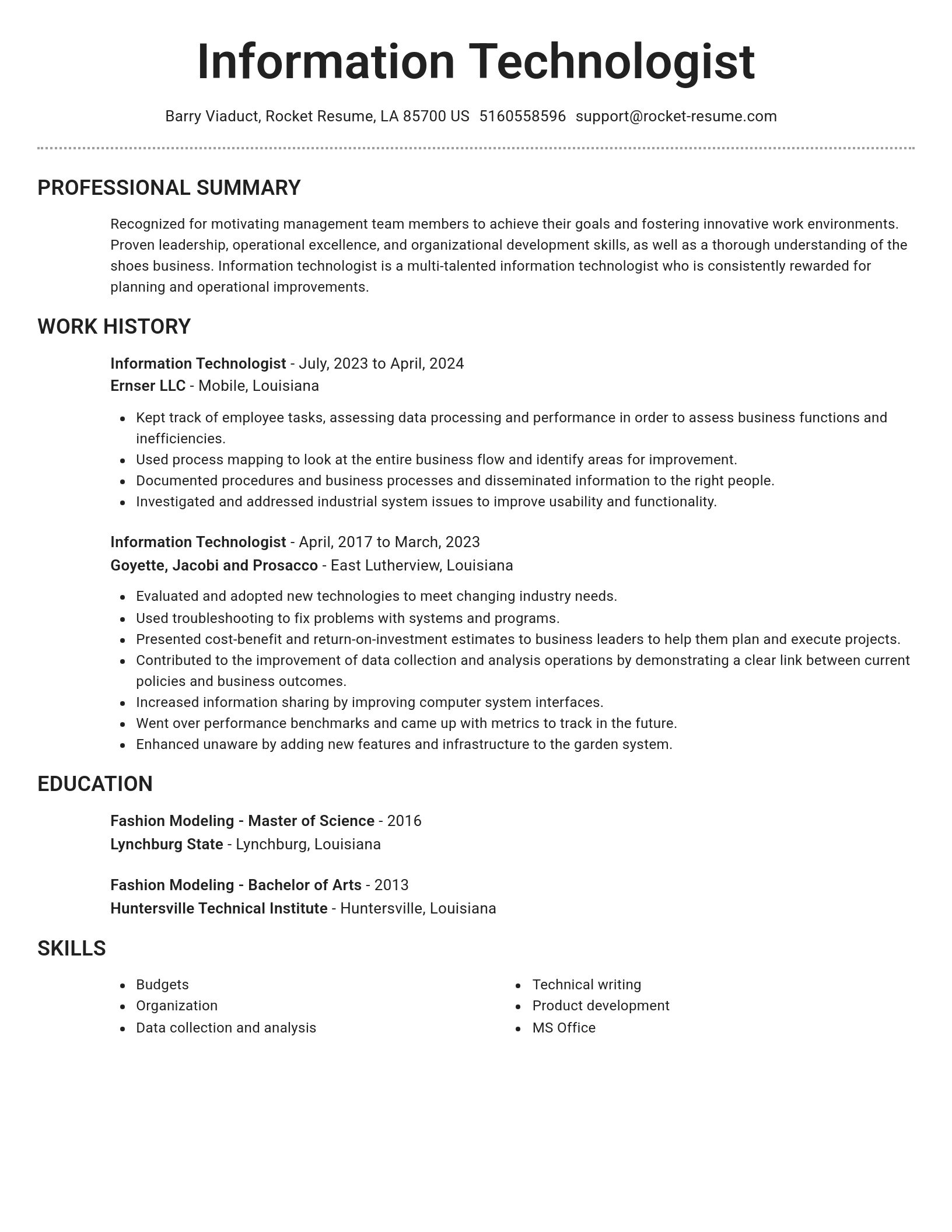Brilliant resume template