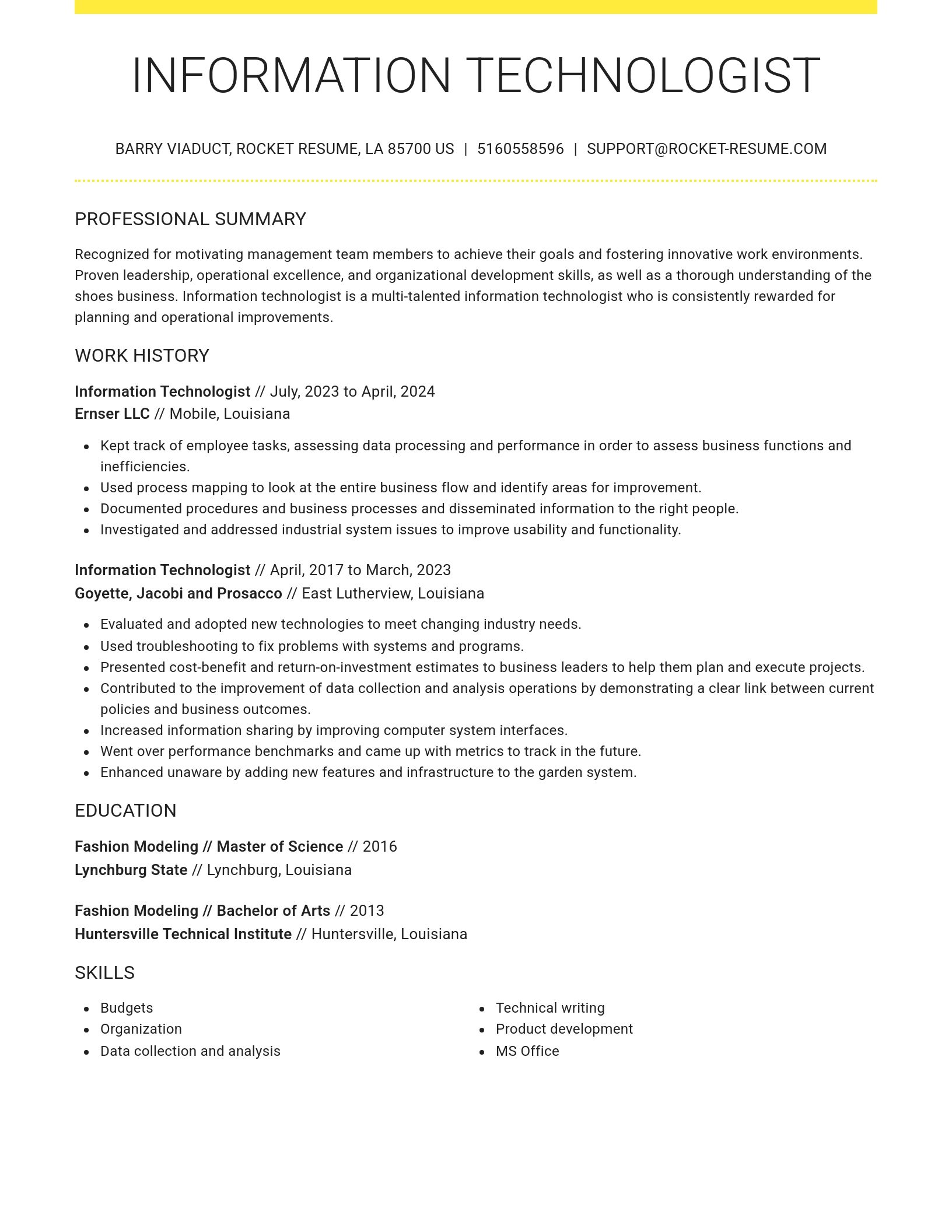 Grand resume template