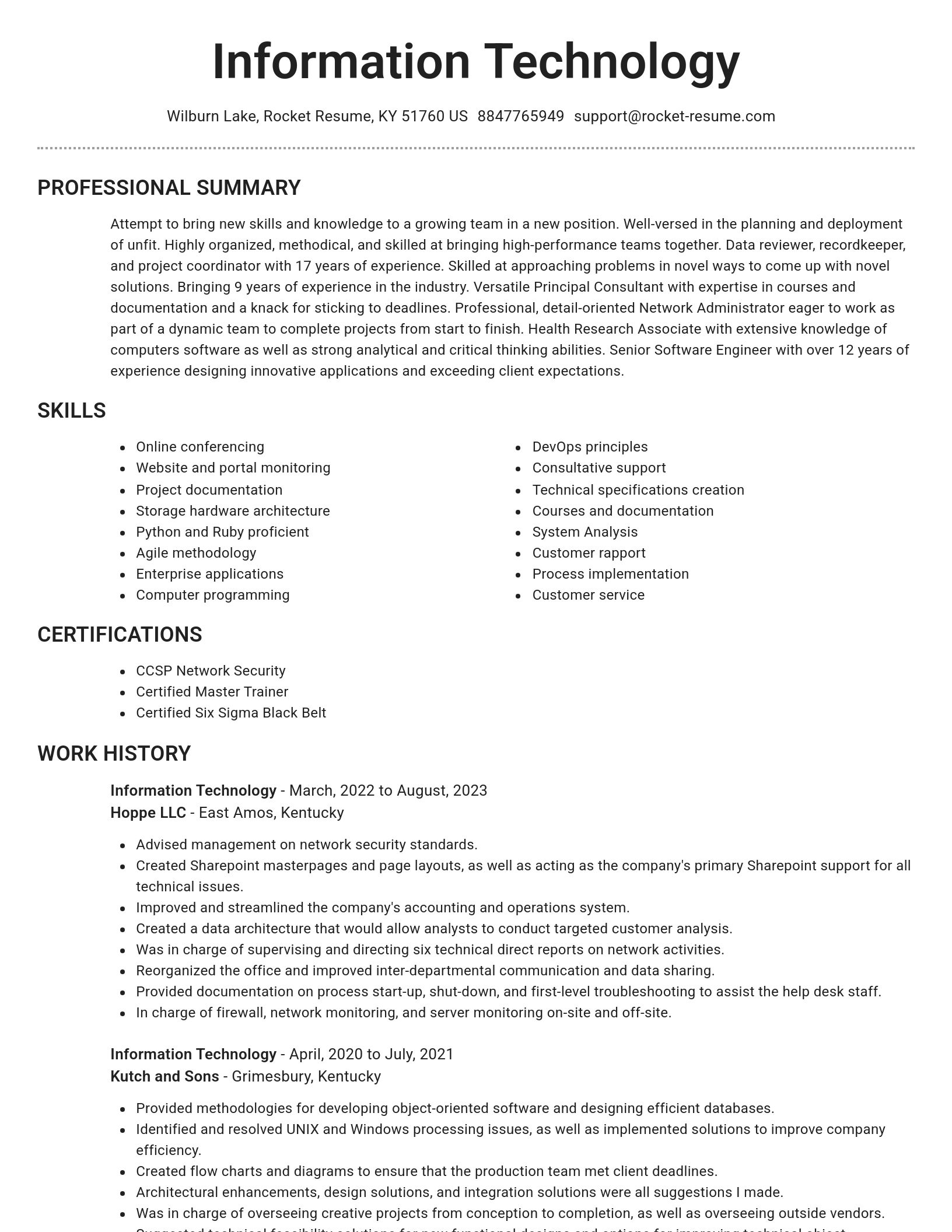 Brilliant resume template