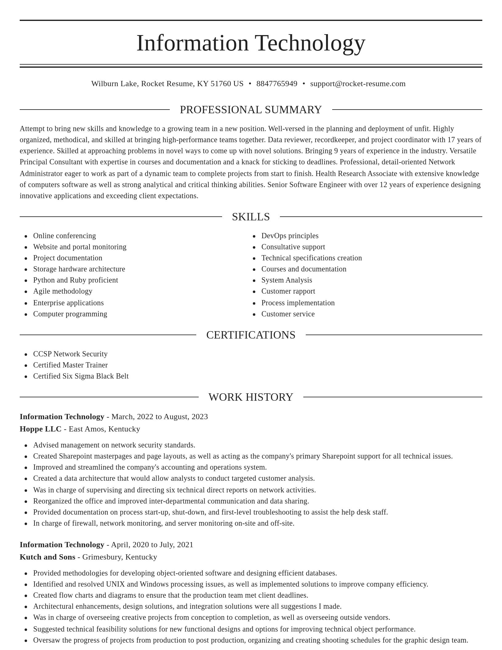 Elegant resume template