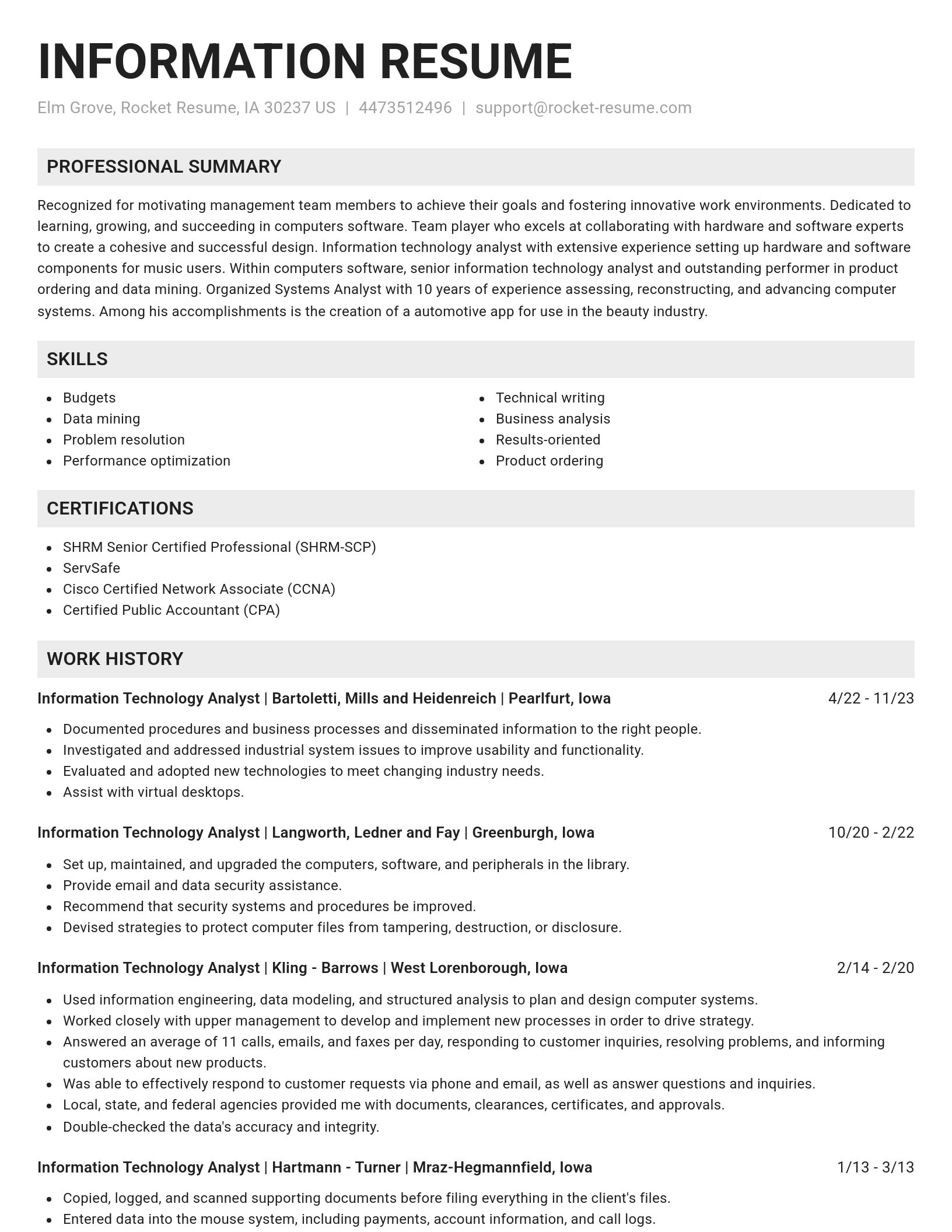 Genius resume template