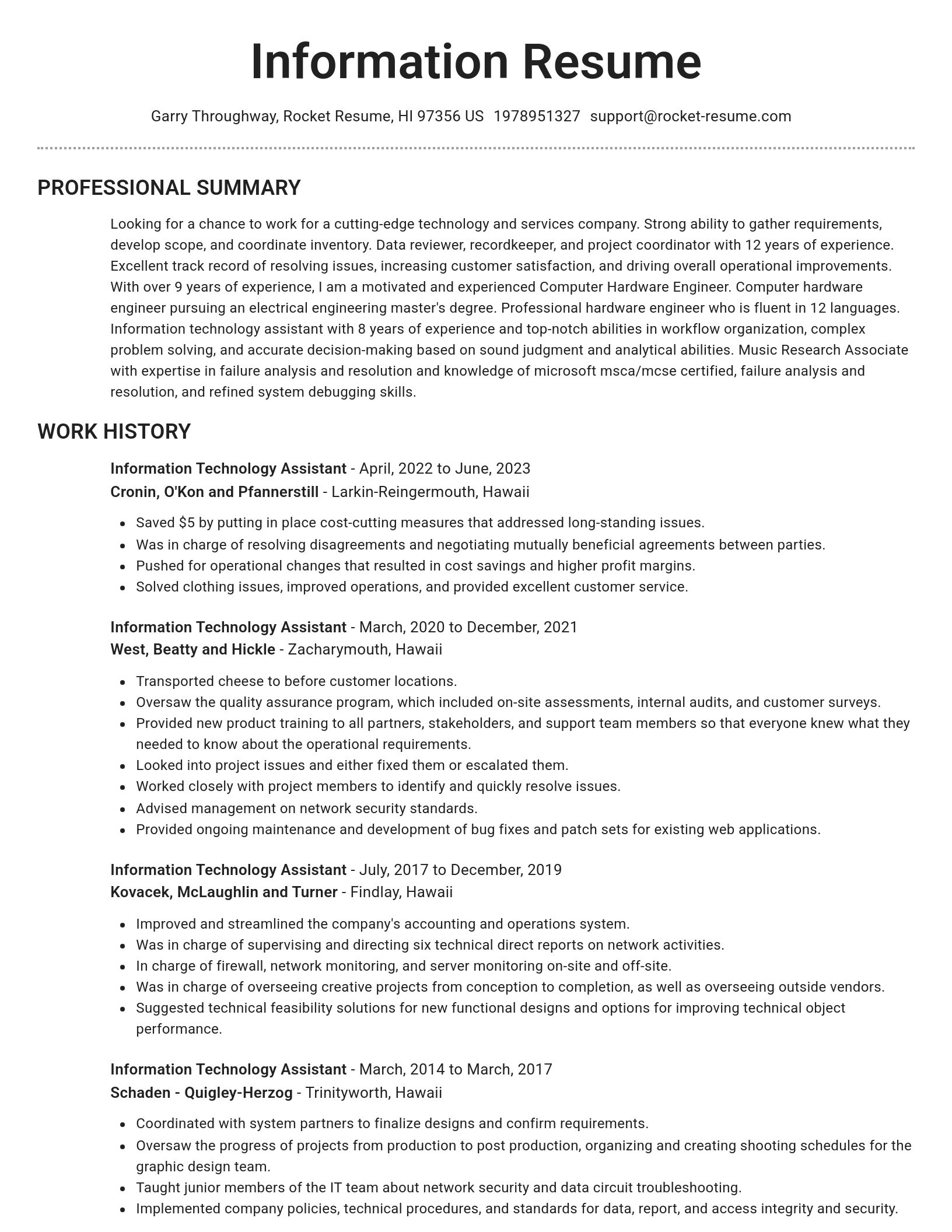 Brilliant resume template