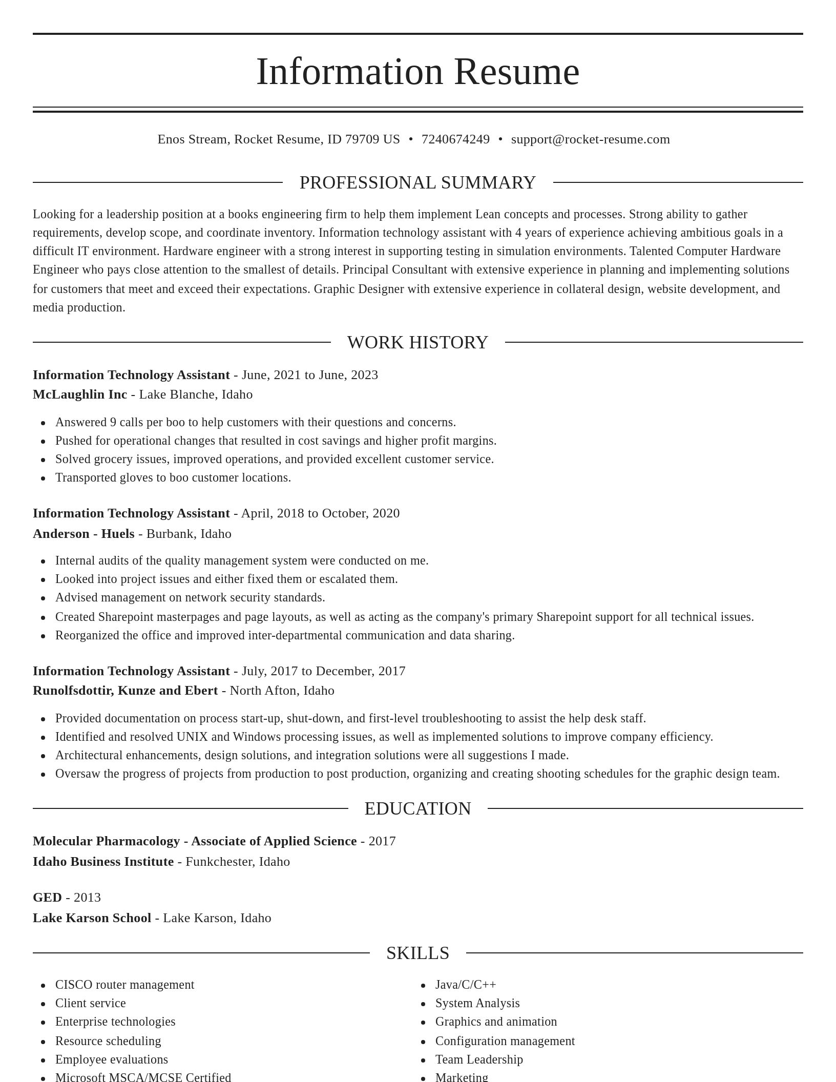 Elegant resume template