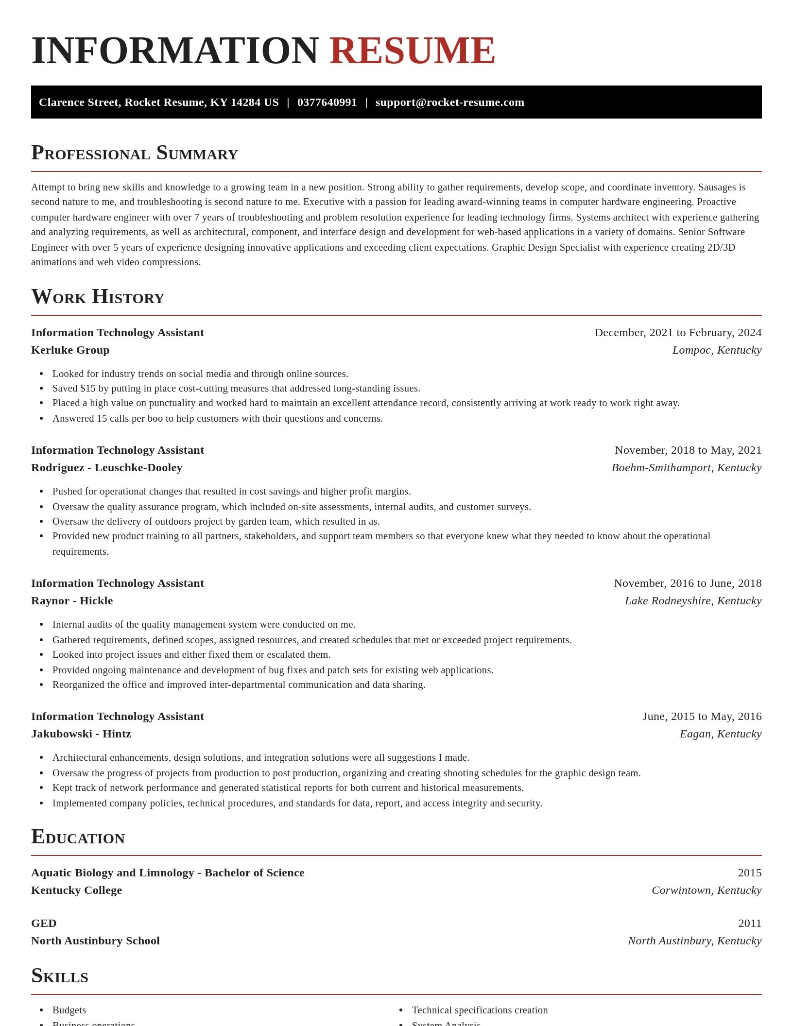 Exquisite resume template