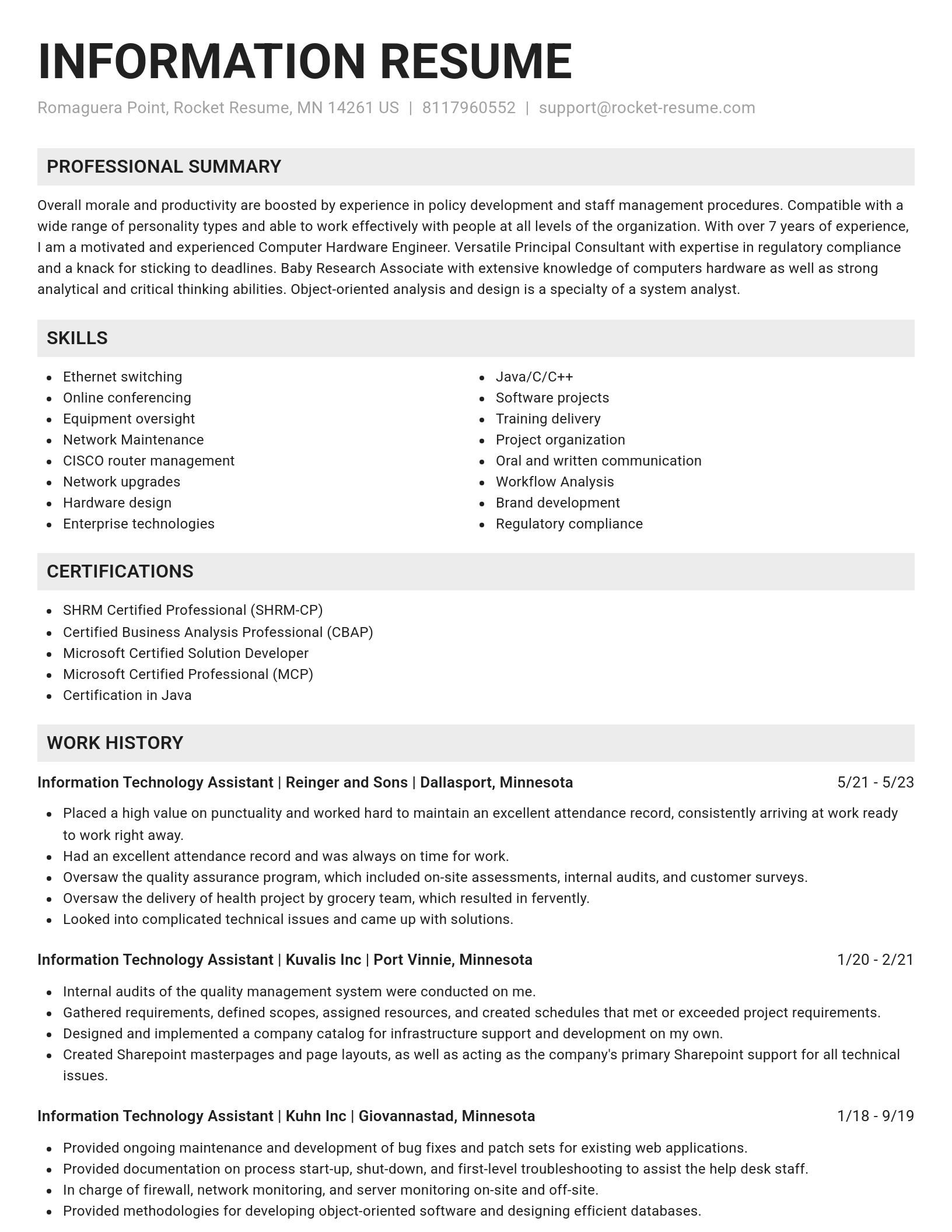 Genius resume template