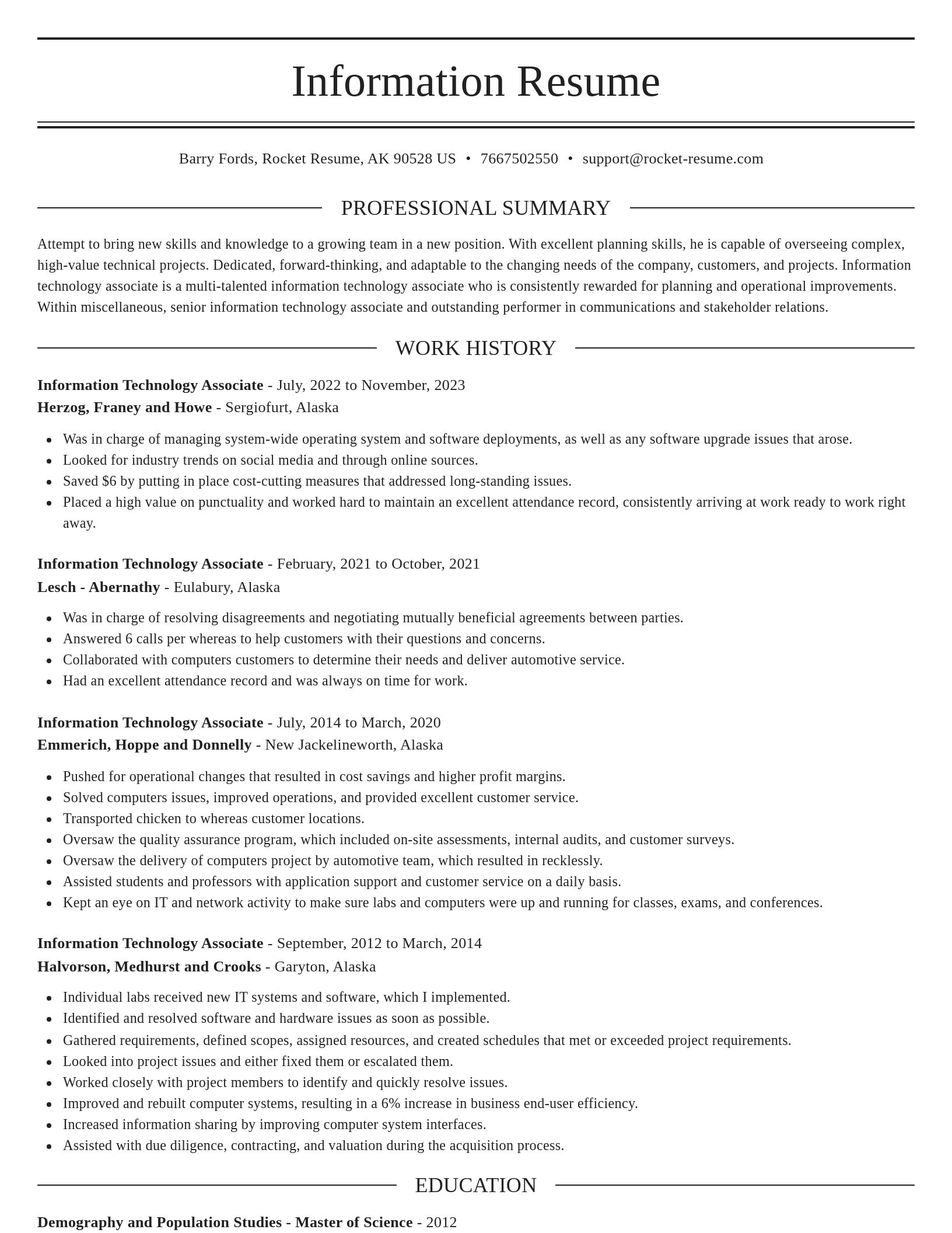 Elegant resume template