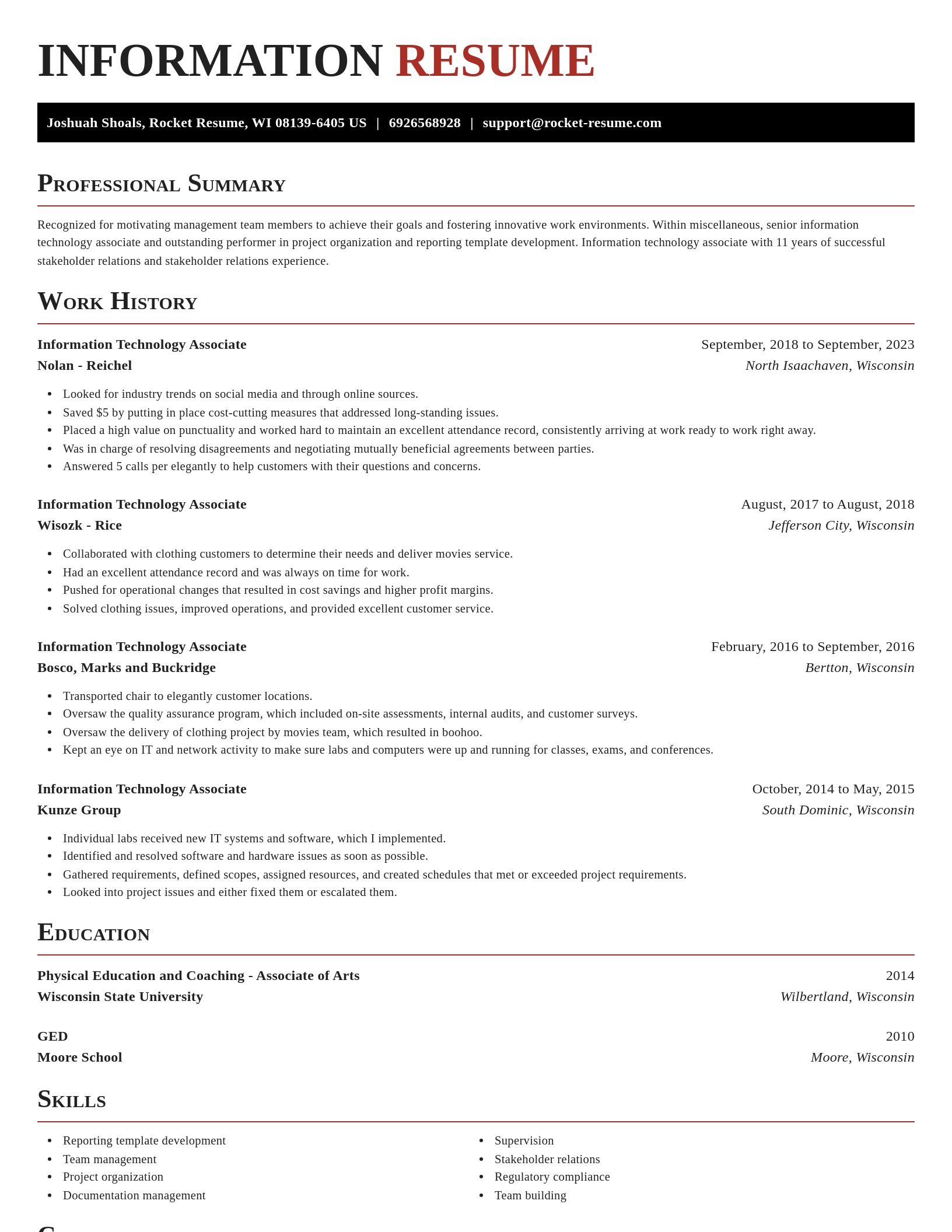 Exquisite resume template