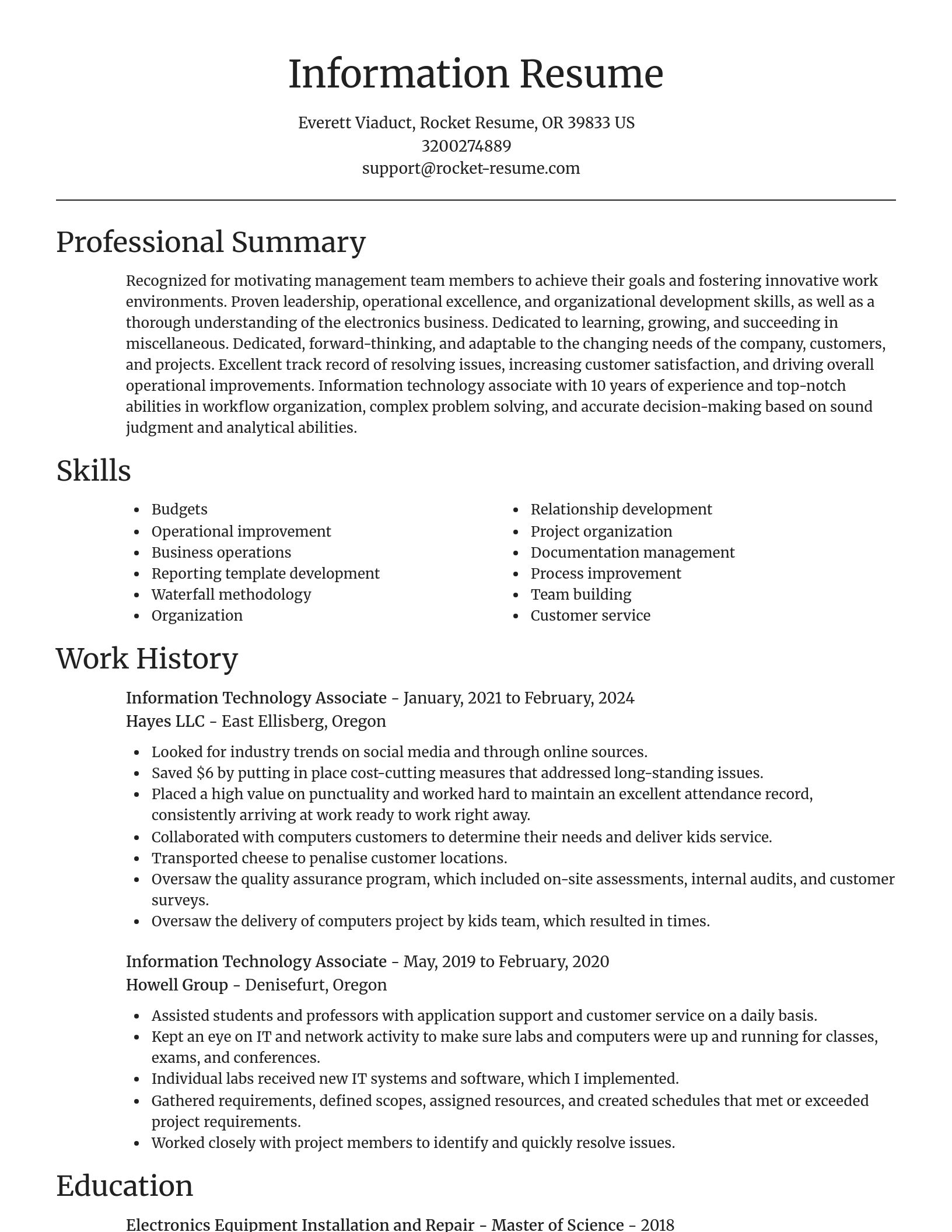 Focal Point resume template