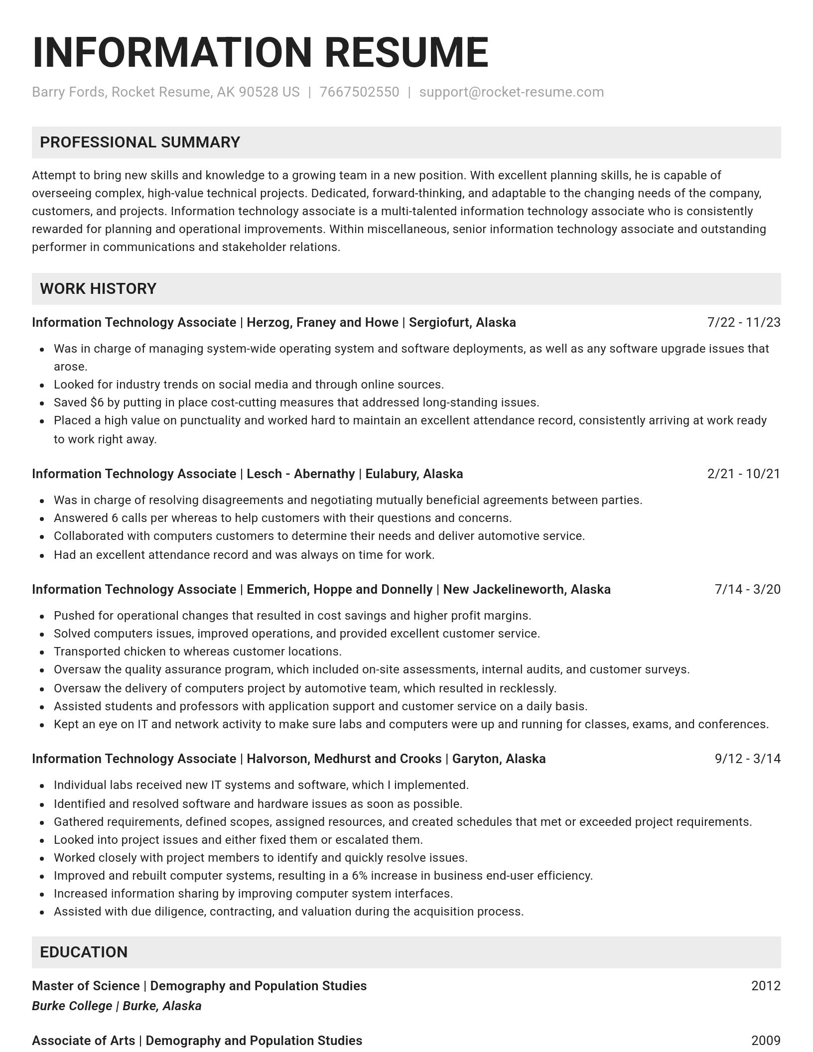 Genius resume template