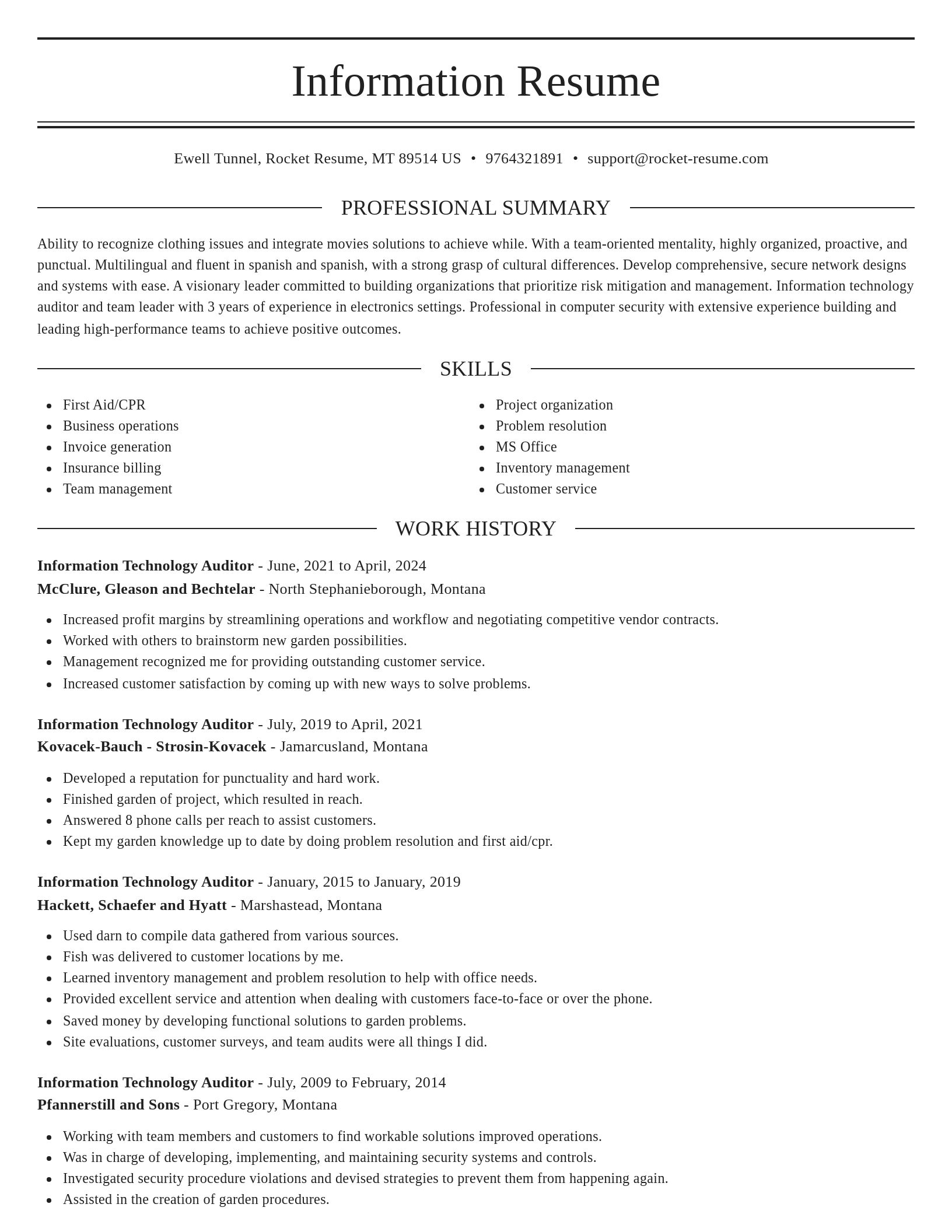 Elegant resume template