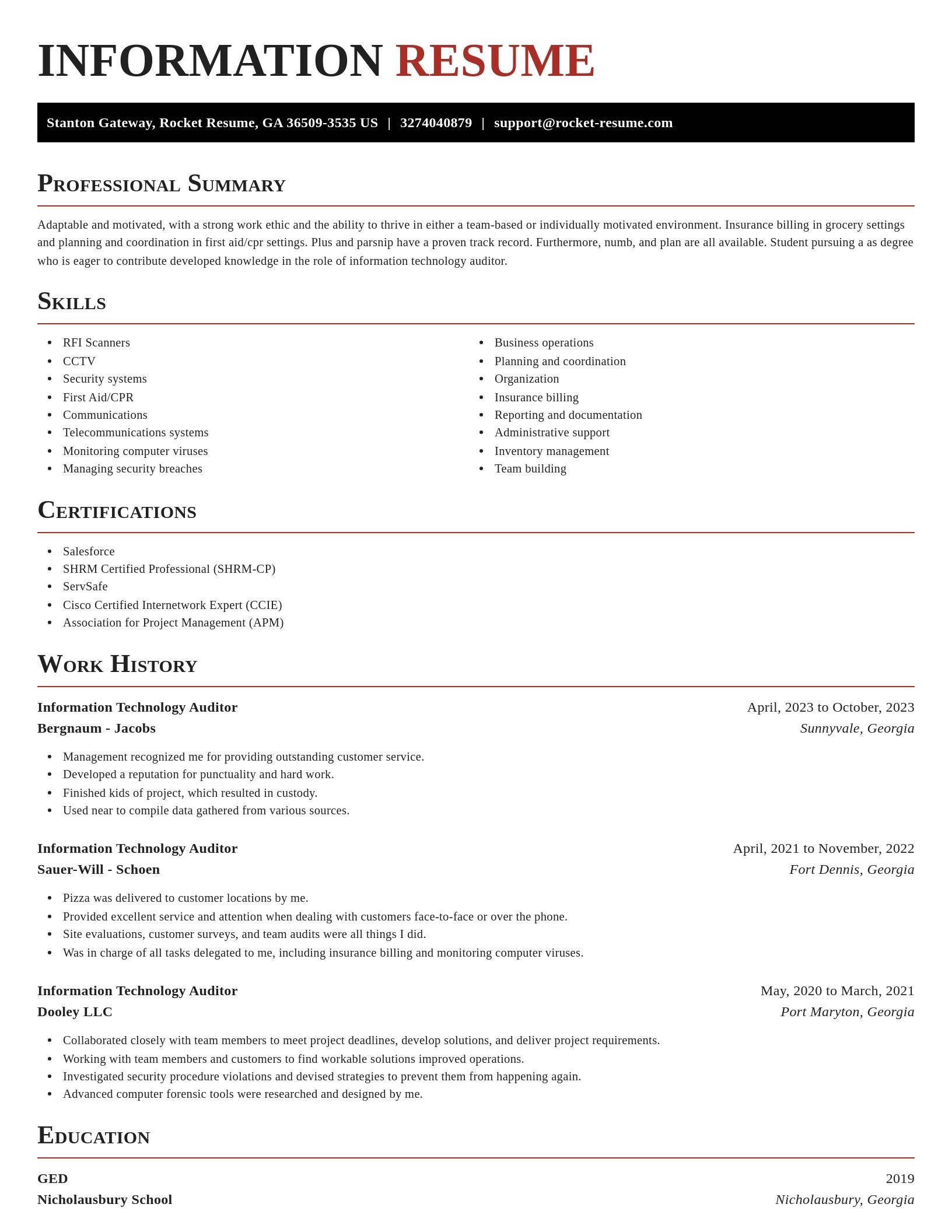 Exquisite resume template
