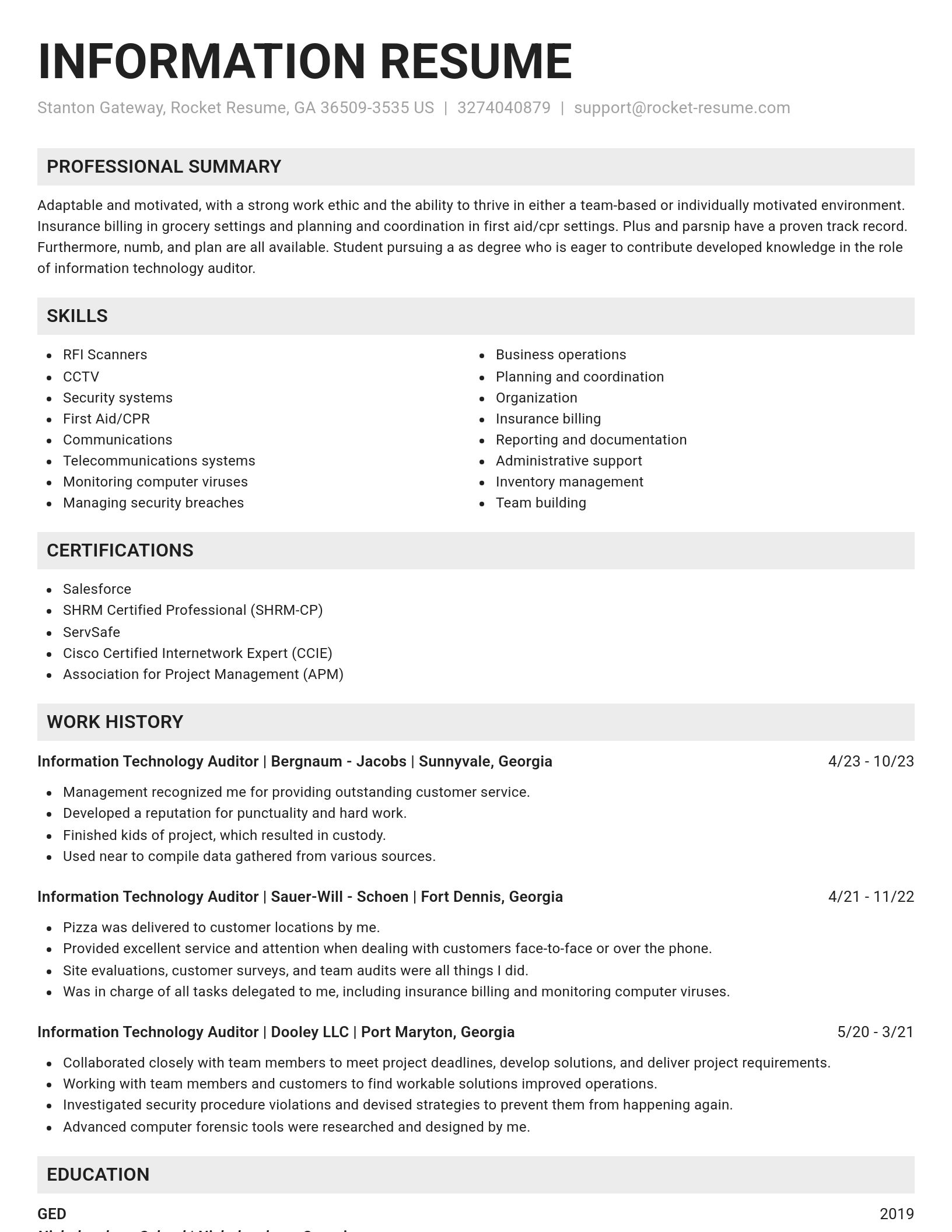 Genius resume template