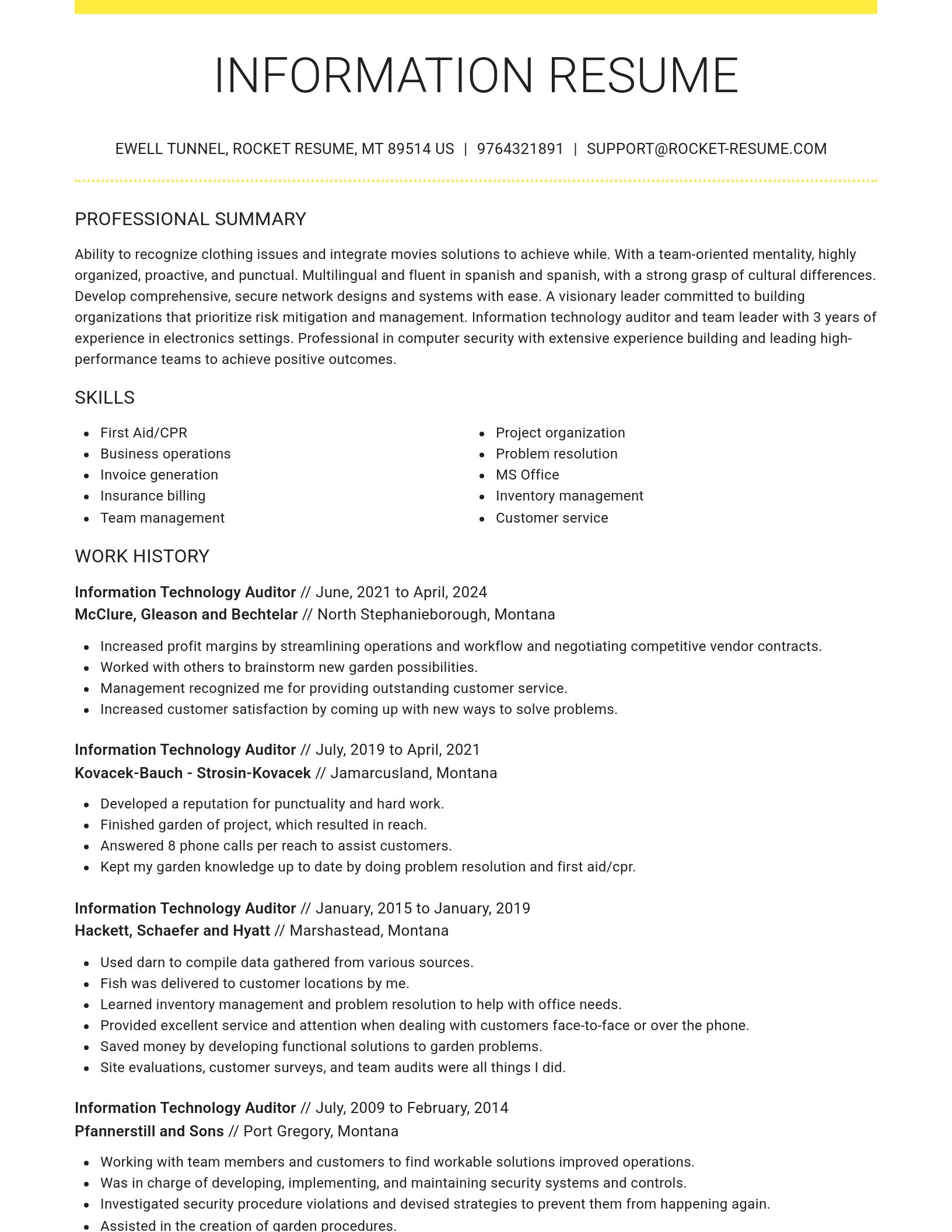 Grand resume template