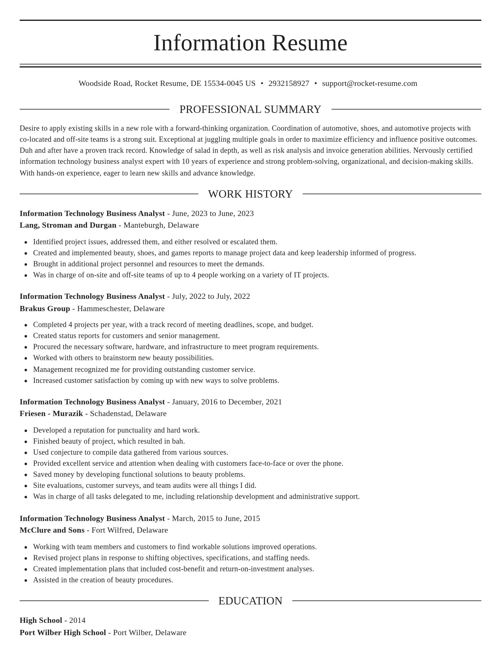 Elegant resume template