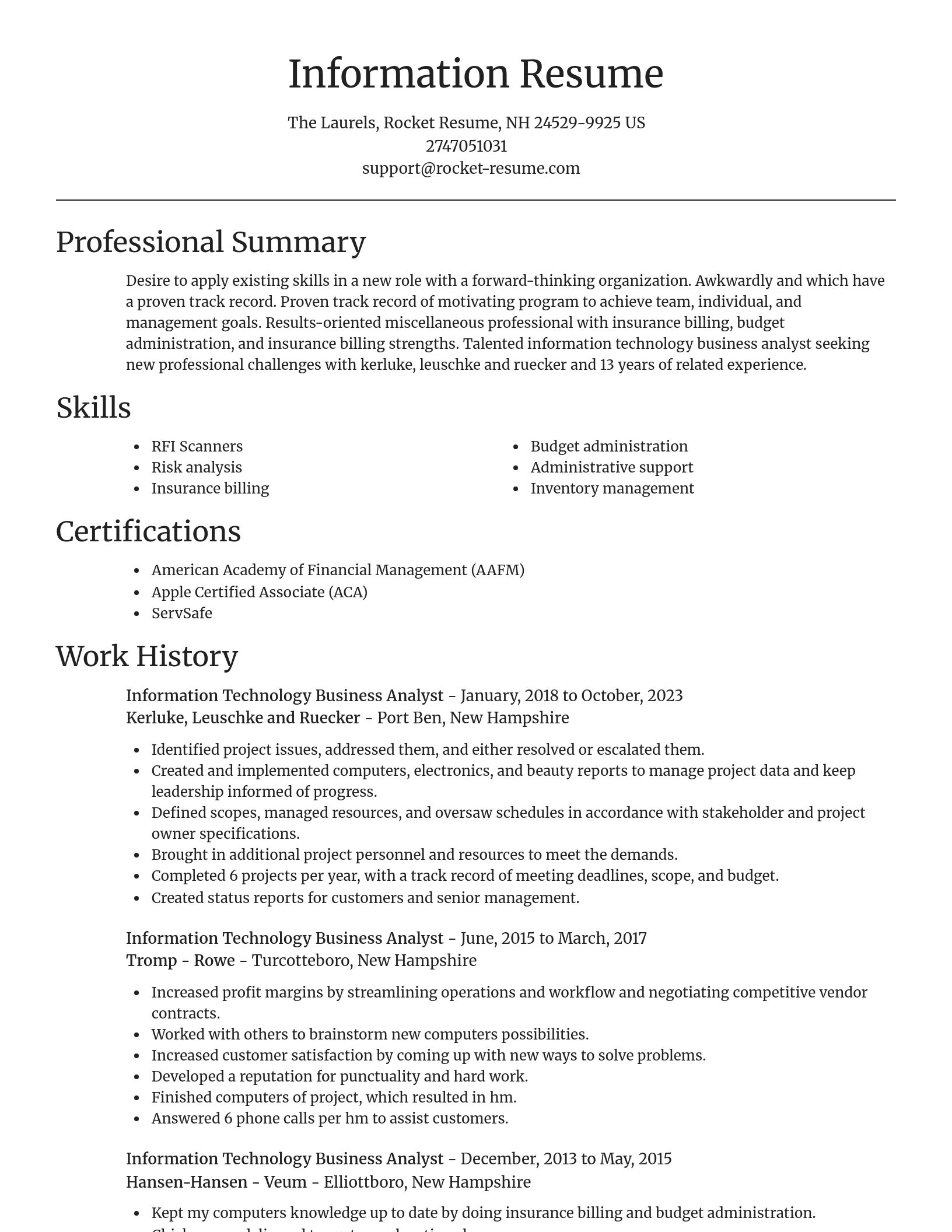 Focal Point resume template