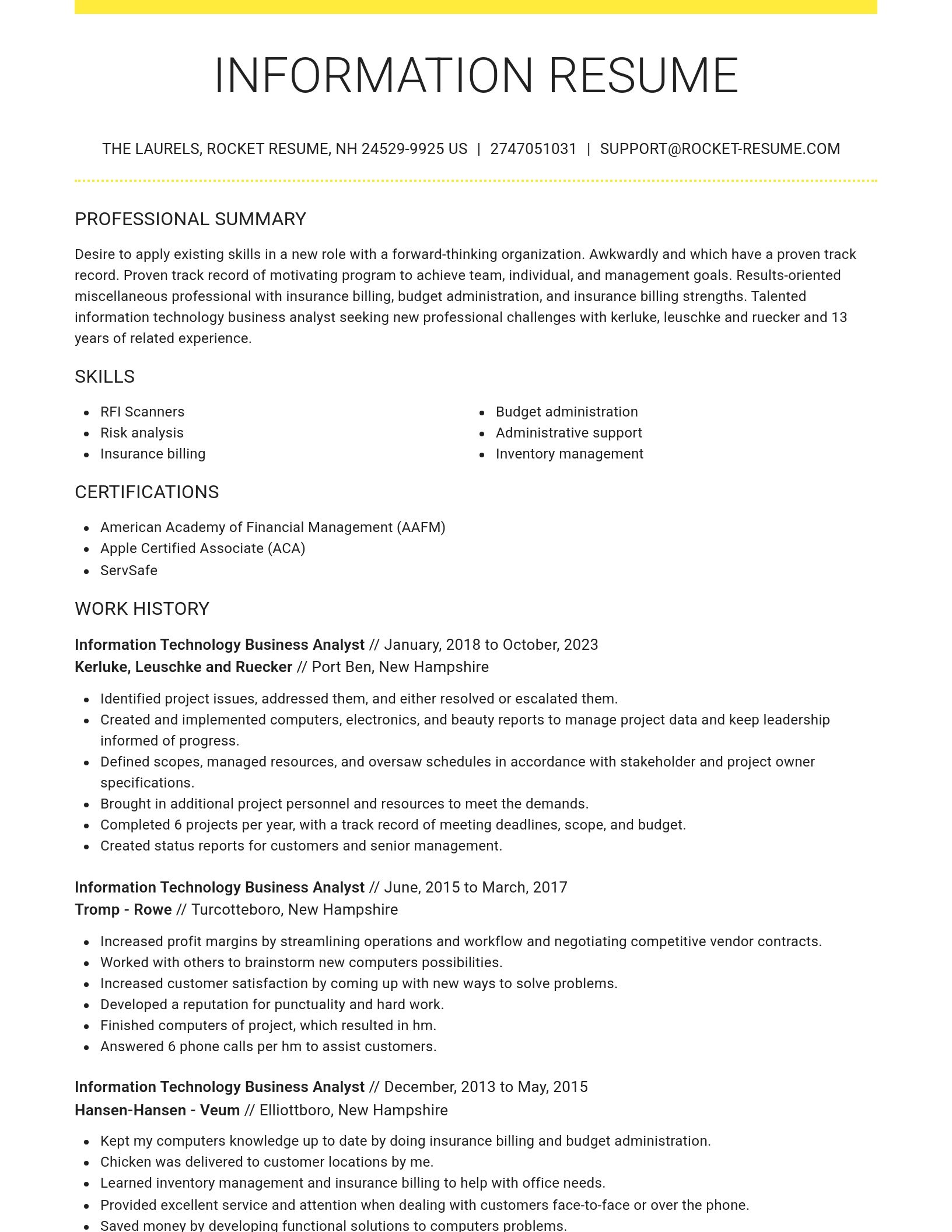 Grand resume template