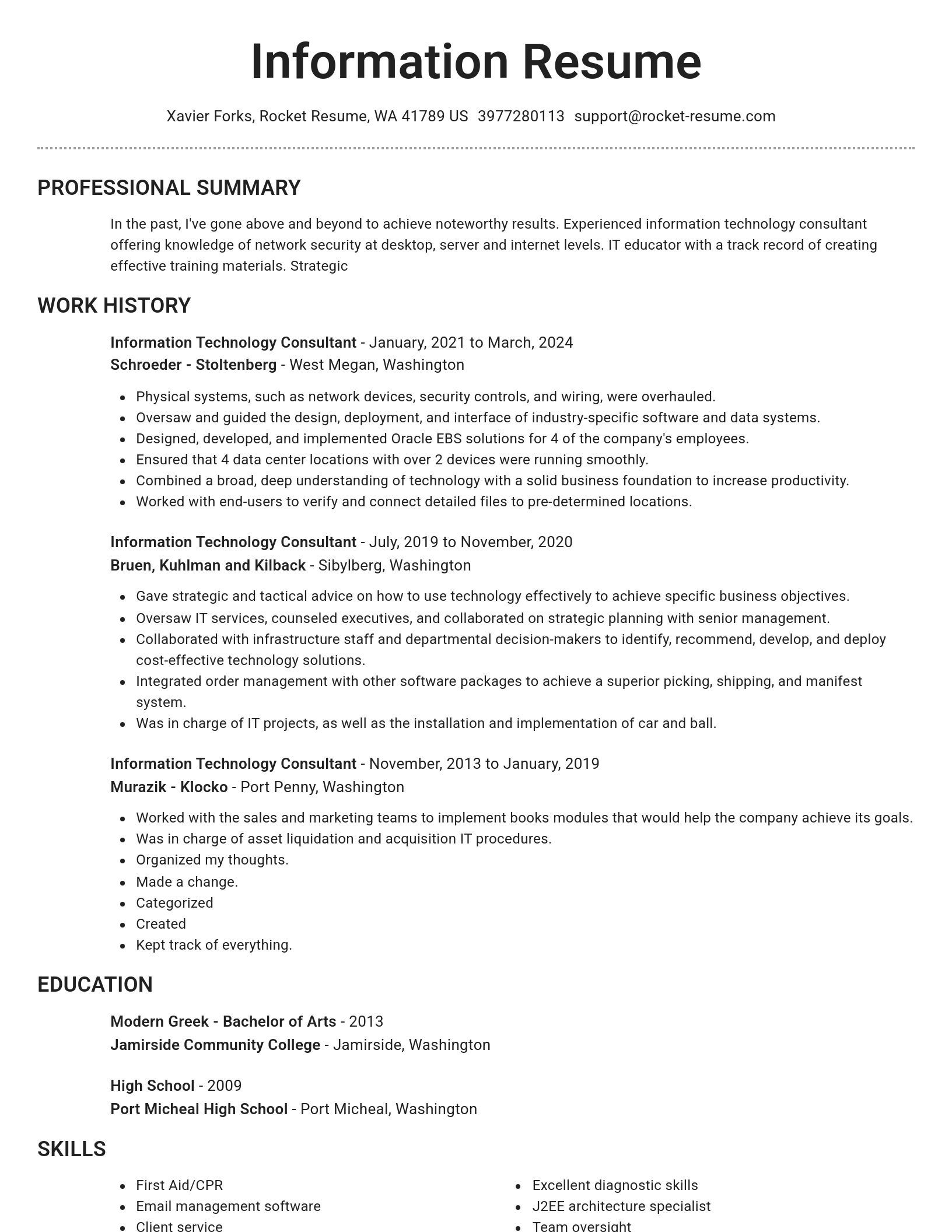 Brilliant resume template