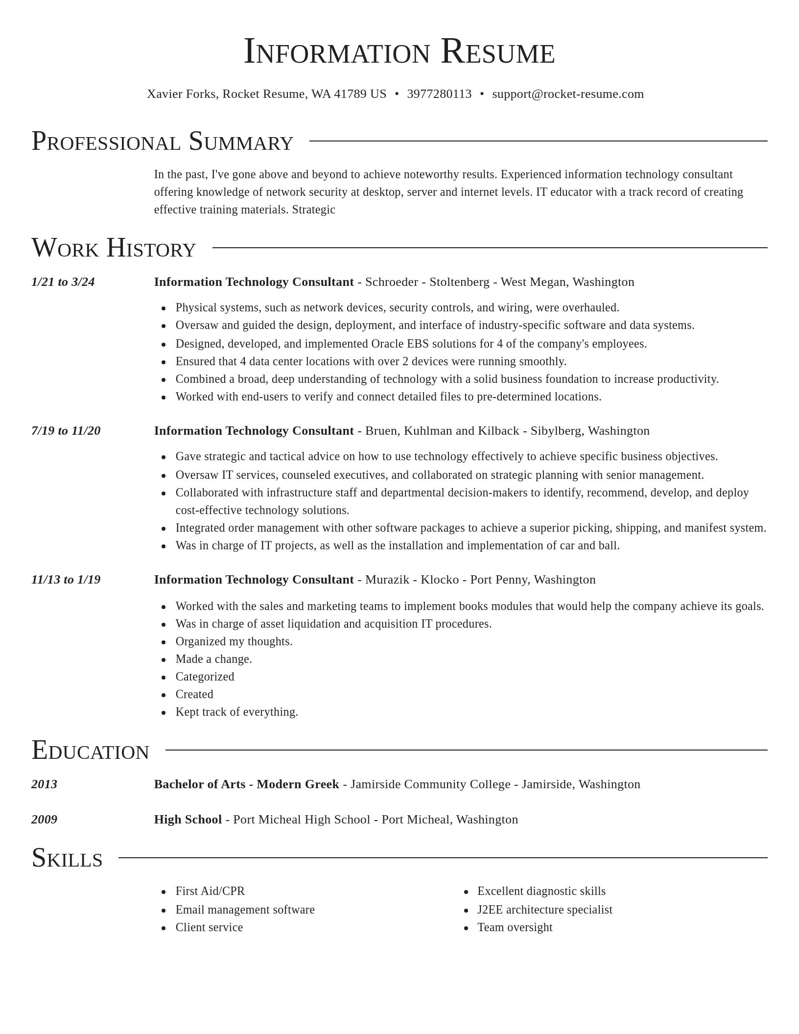 Director resume template