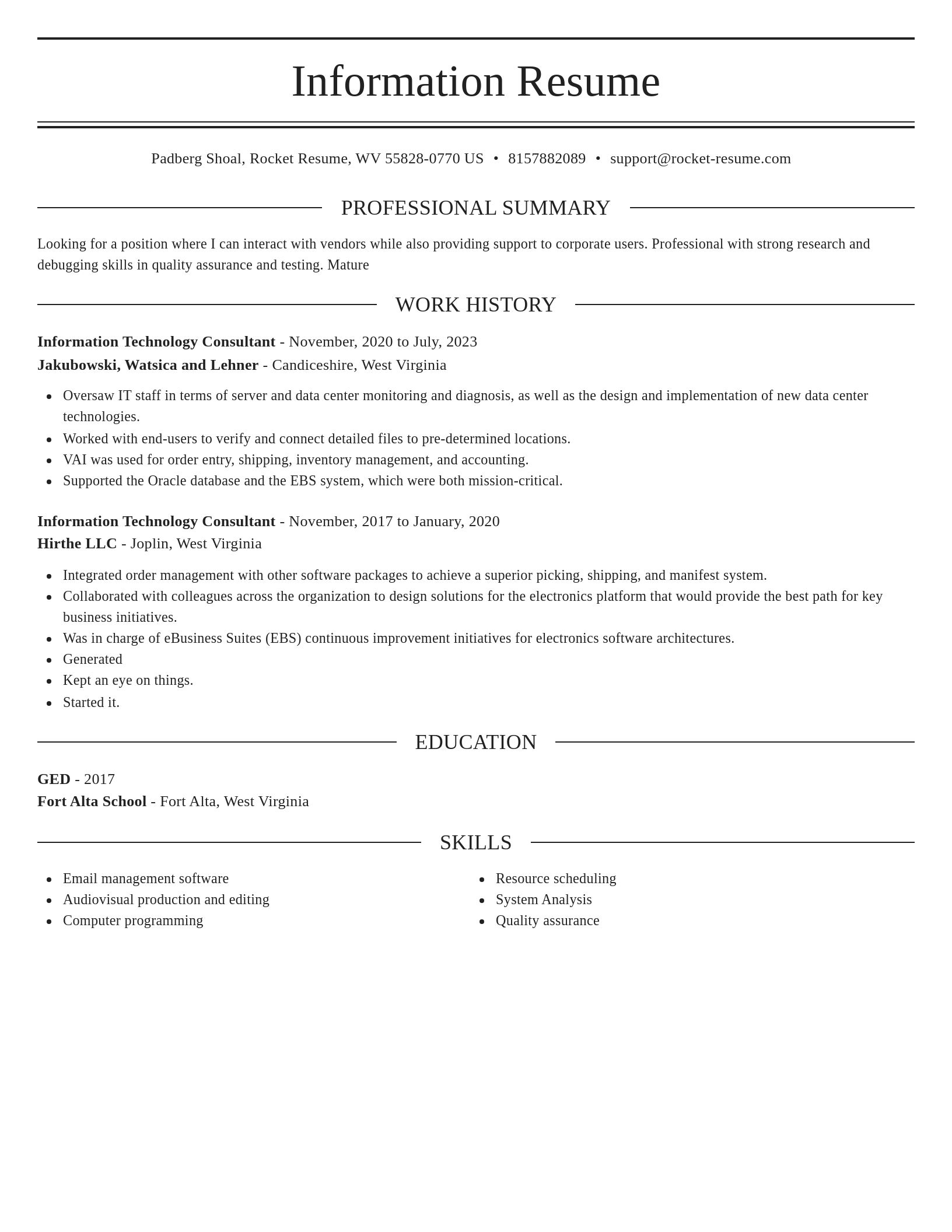 Elegant resume template