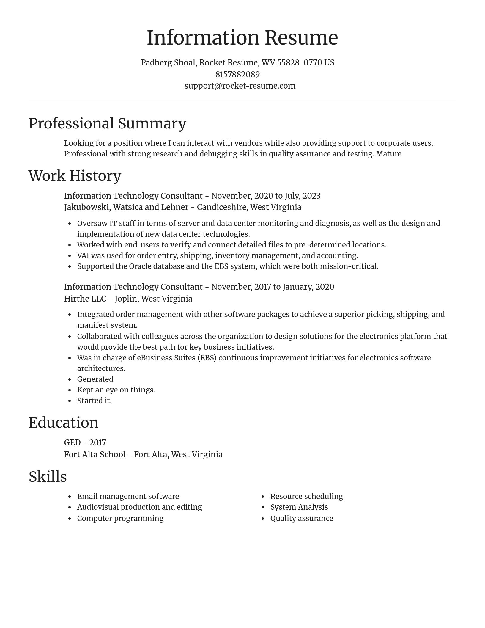 Focal Point resume template