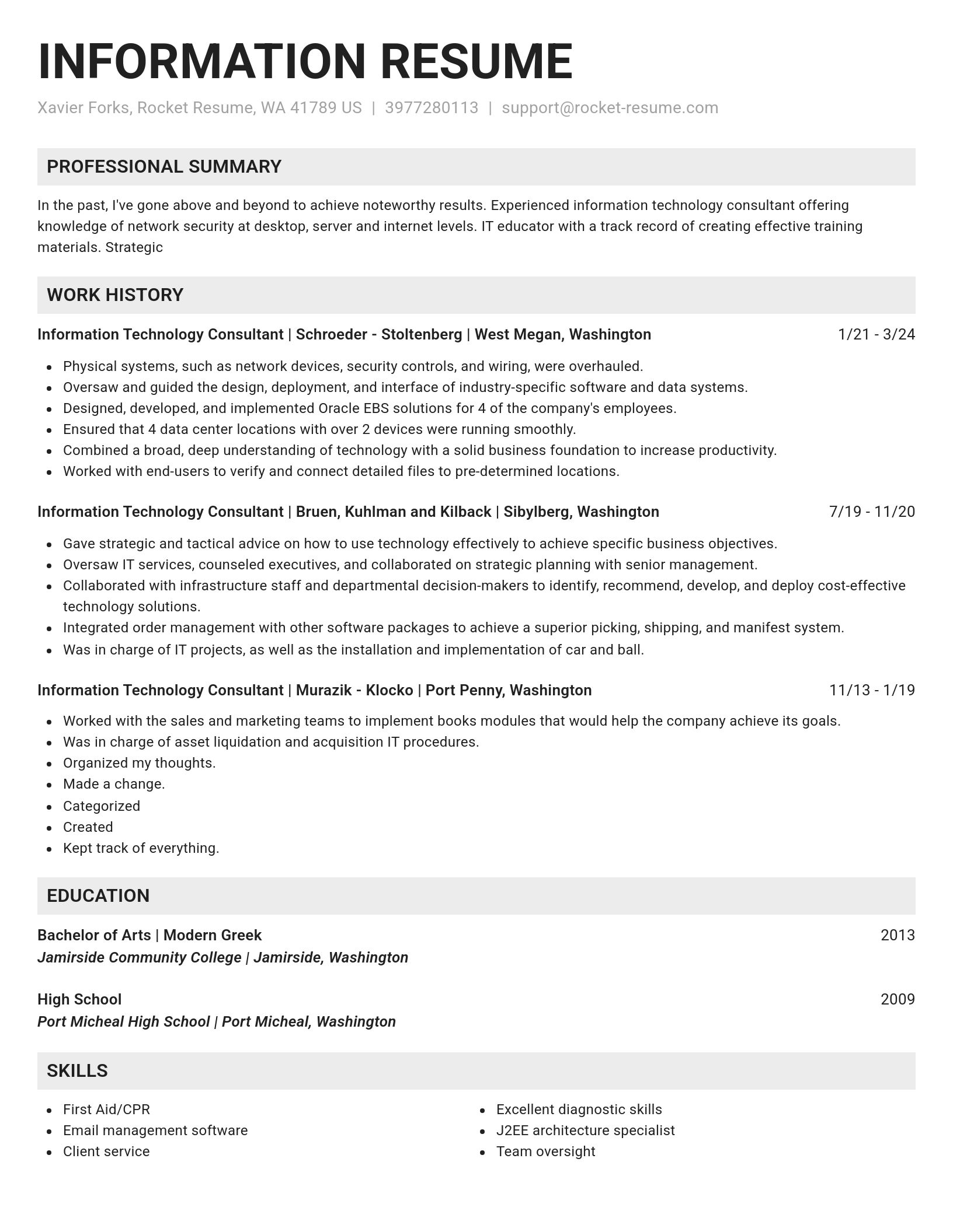 Genius resume template