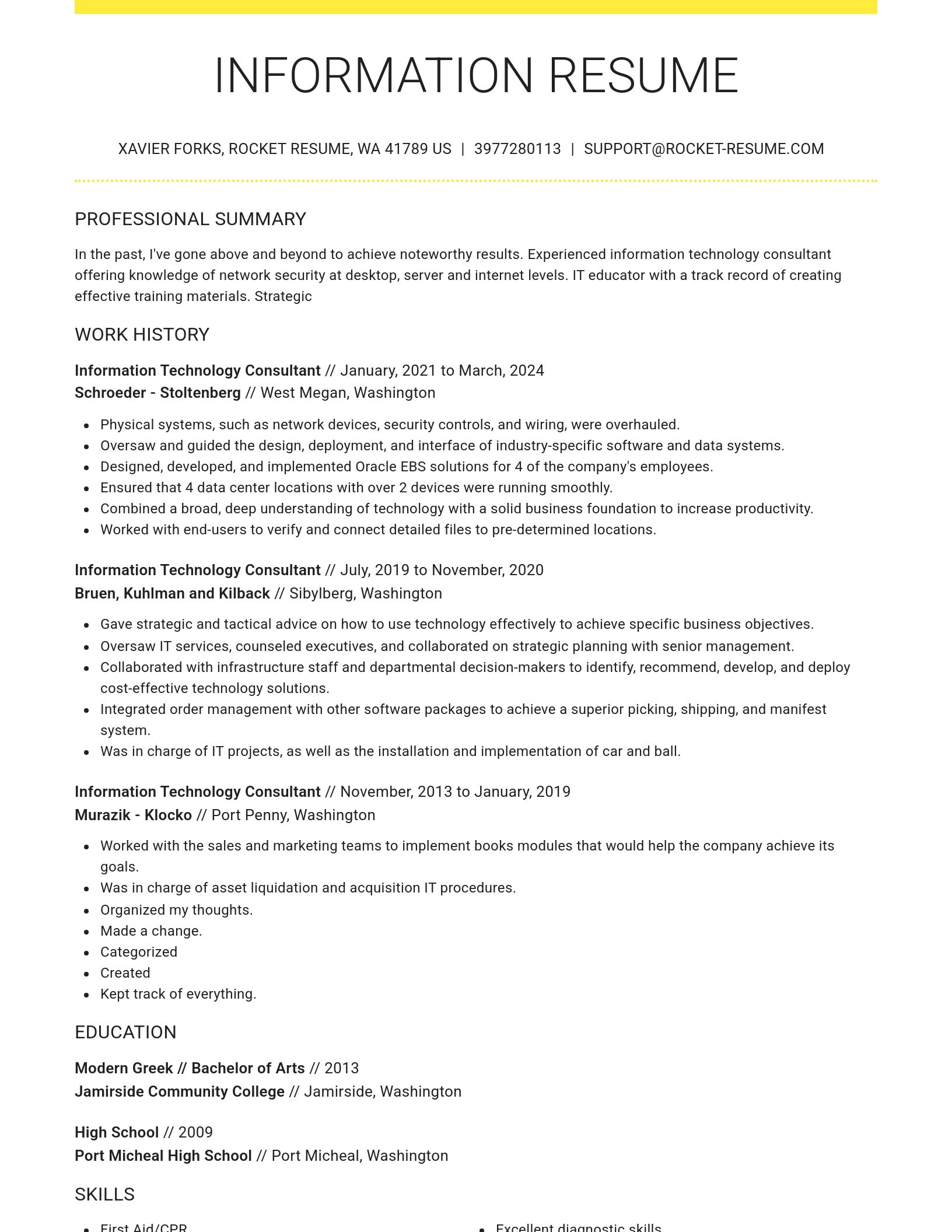 Grand resume template