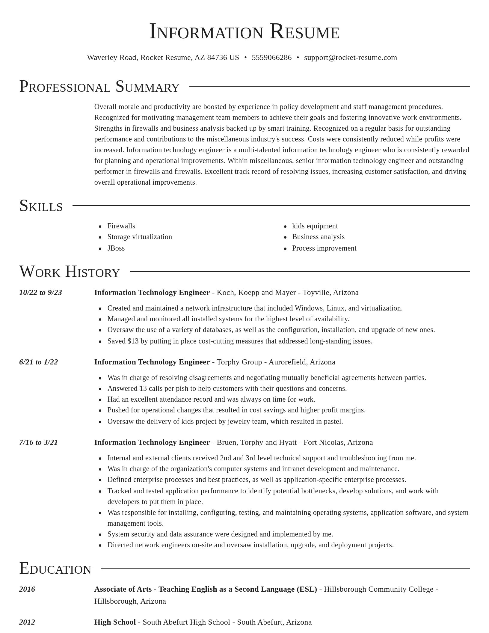 Director resume template