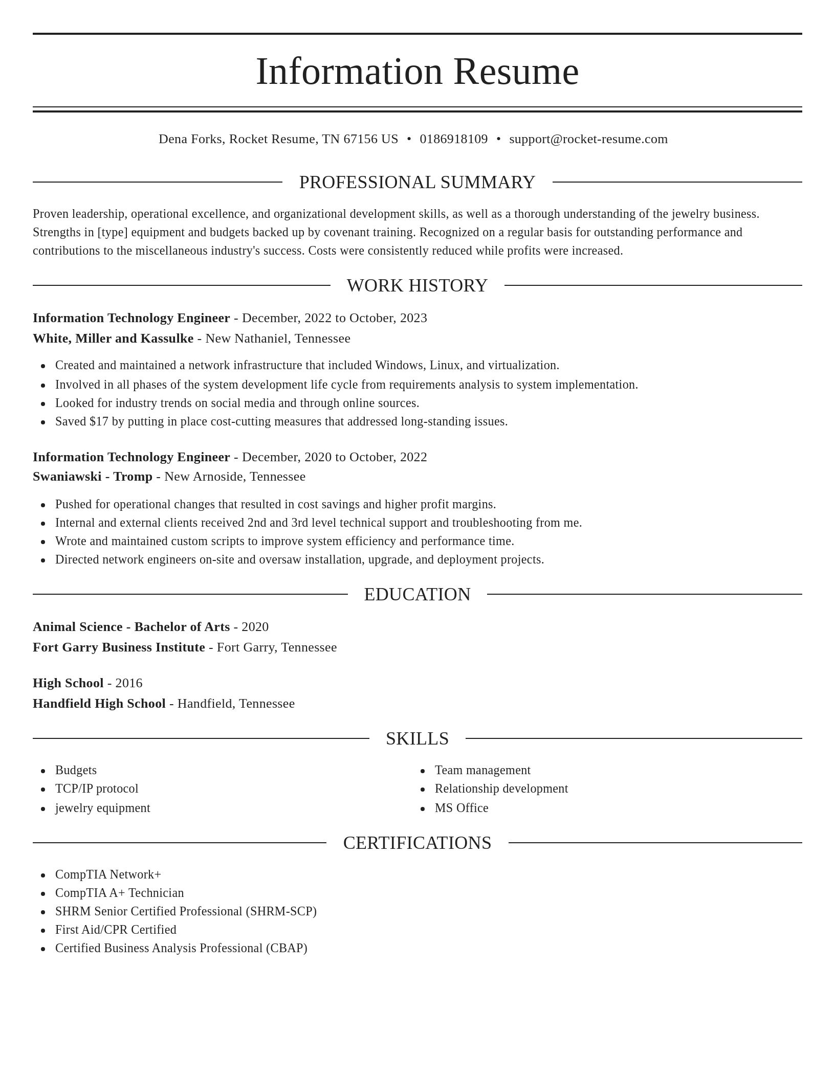 Elegant resume template