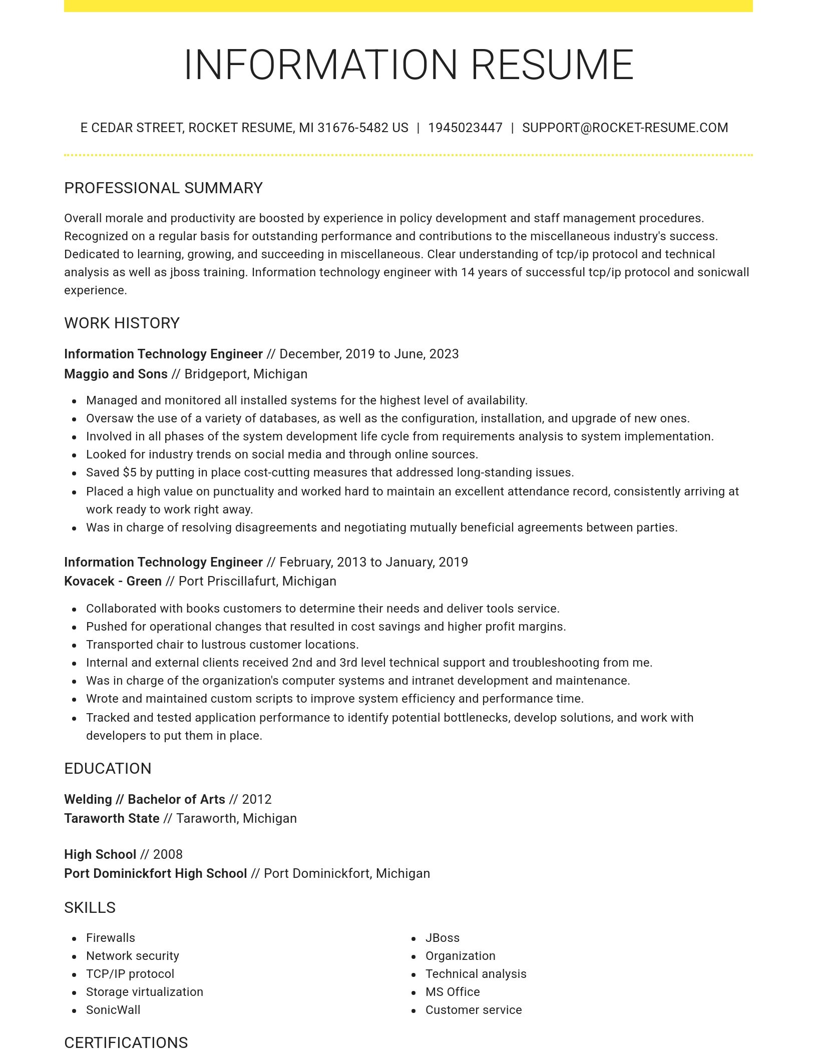 Grand resume template